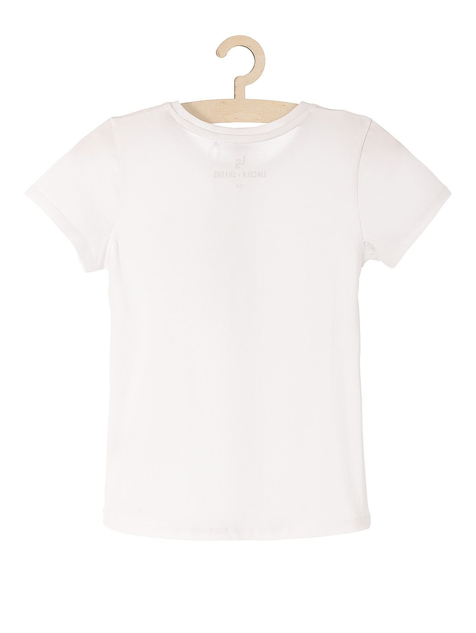 T-shirt biały bawełniany z serduszkiem