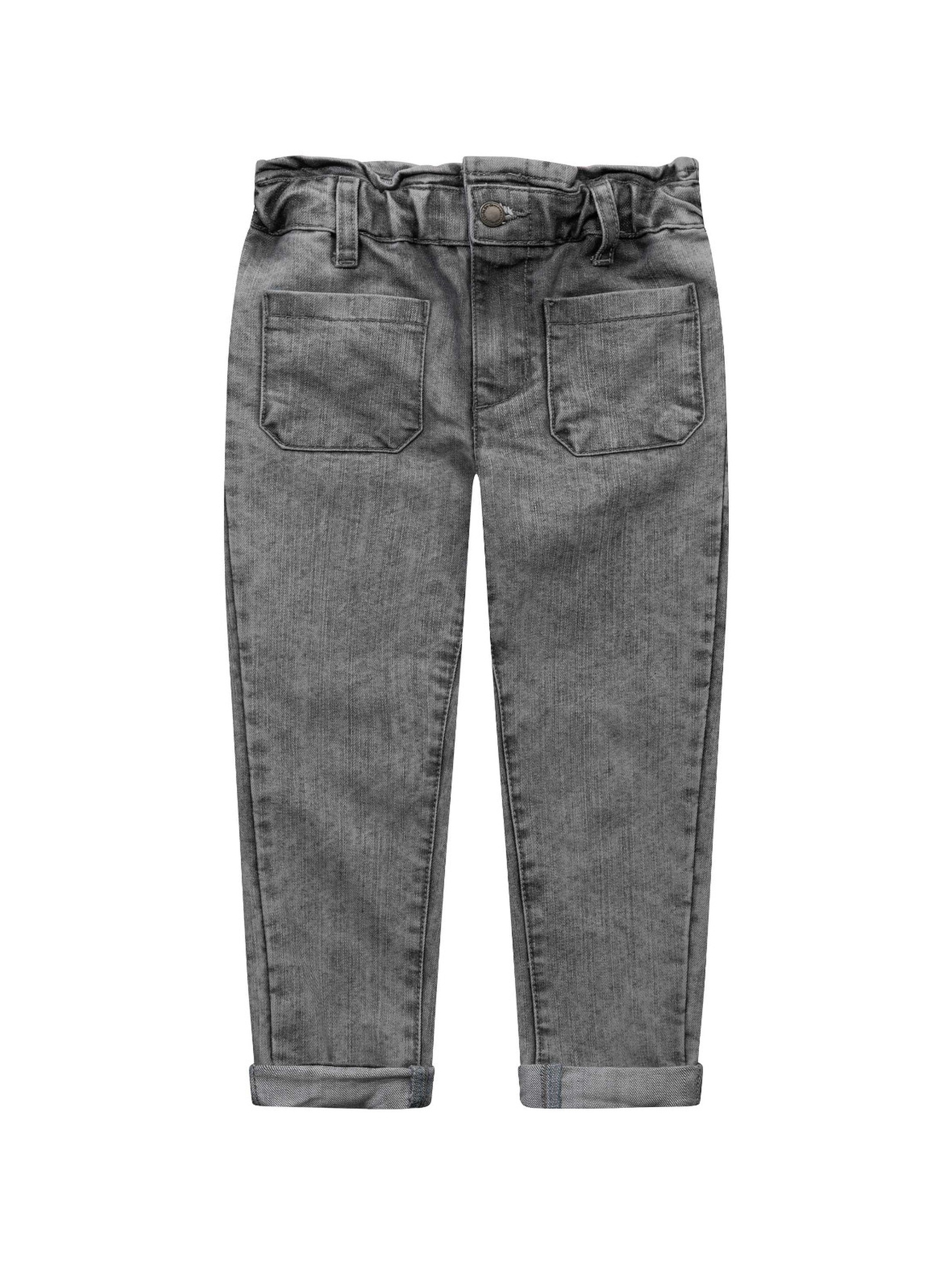 Szare jeansowe spodnie dziewczęce