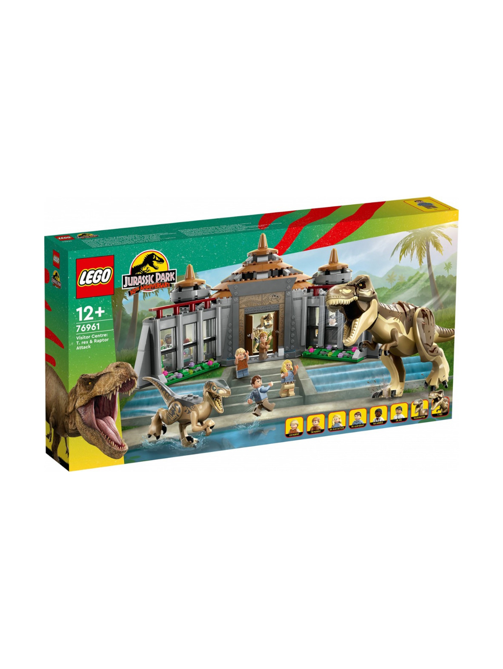 Klocki LEGO Jurassic World 76961 Centrum dla odwiedzających: atak tyranozaura i raptora - 693 elementy, wiek 12 +