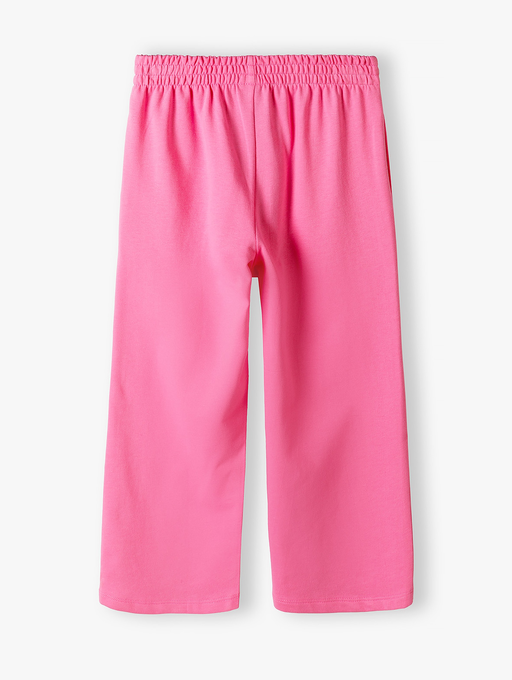 Różowe dzianinowe spodnie dziewczęce Wide Leg - 5.10.15.