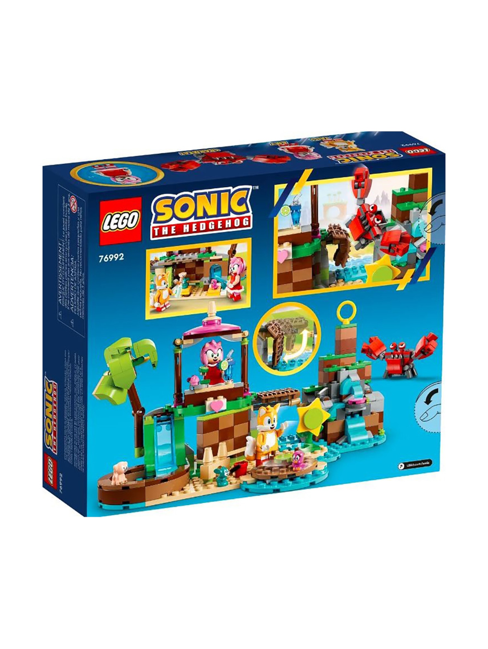 Klocki LEGO Sonic 76992 Wyspa dla zwierząt Amy - 388 elementy, wiek 7 +