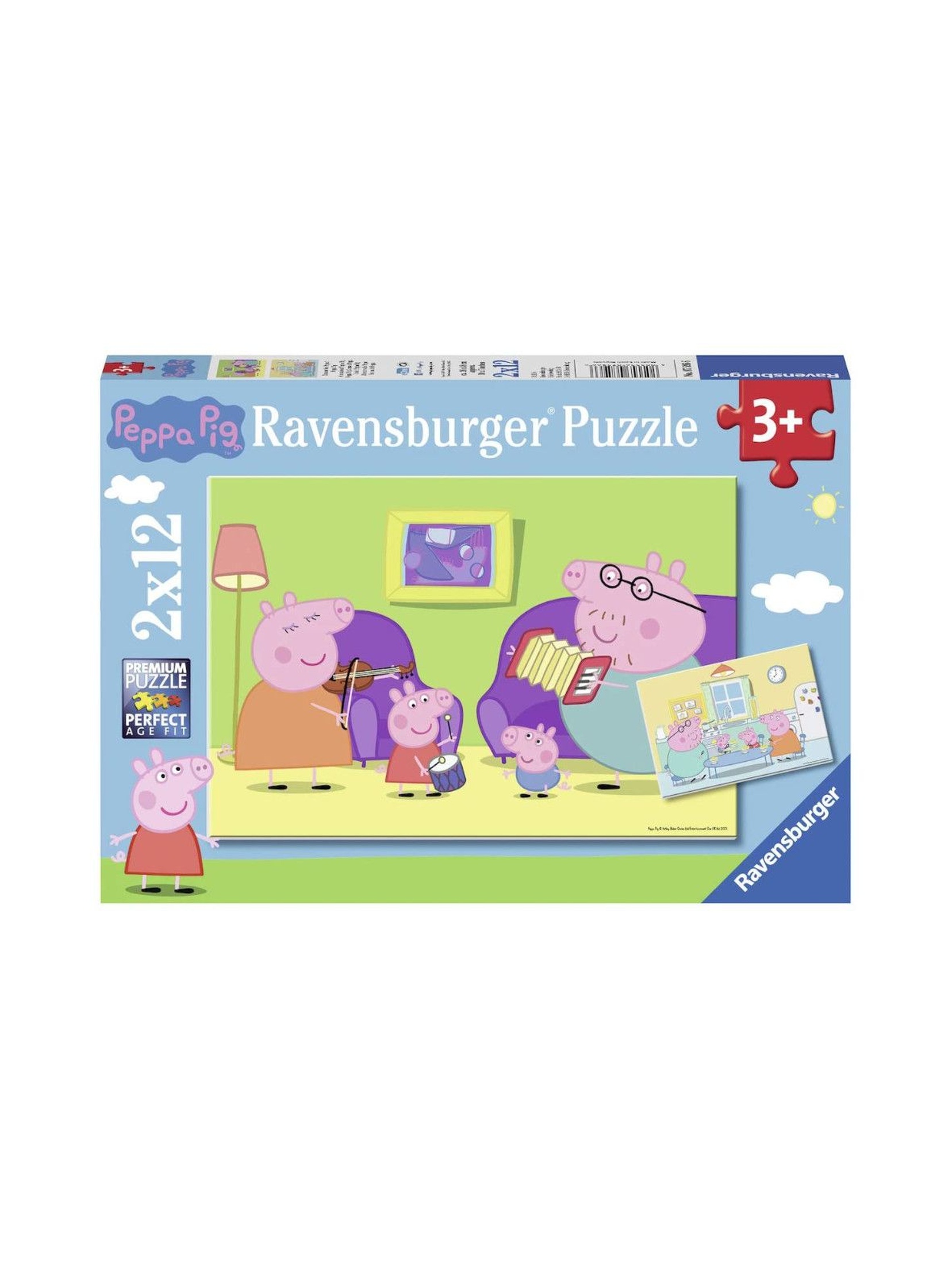 Puzzle dla dzieci 2D: Świnka Peppa 2x12 elementów - wiek 3+