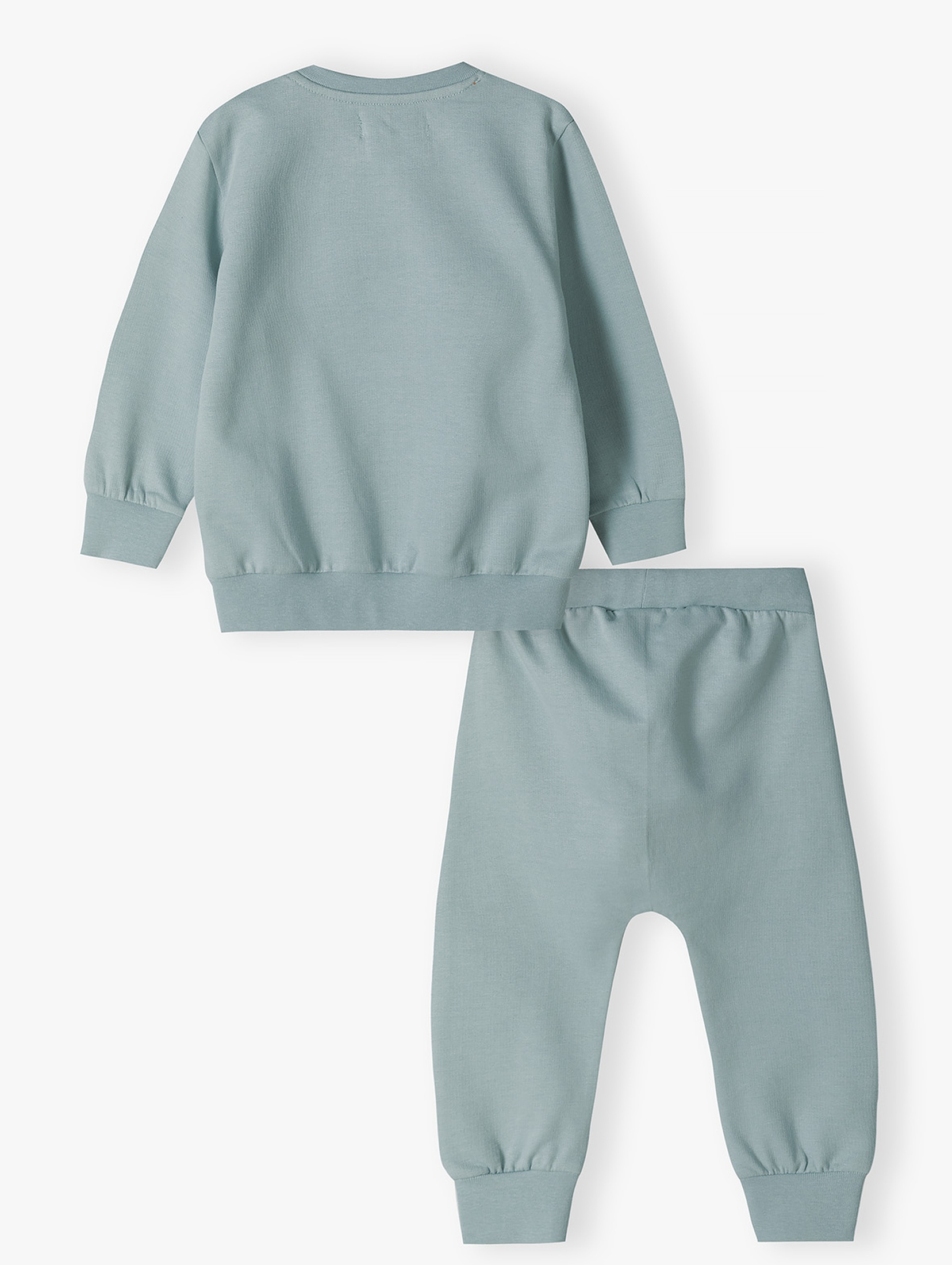 Bawełniany komplet niemowlęcy z elementami 3D - bluza i spodnie