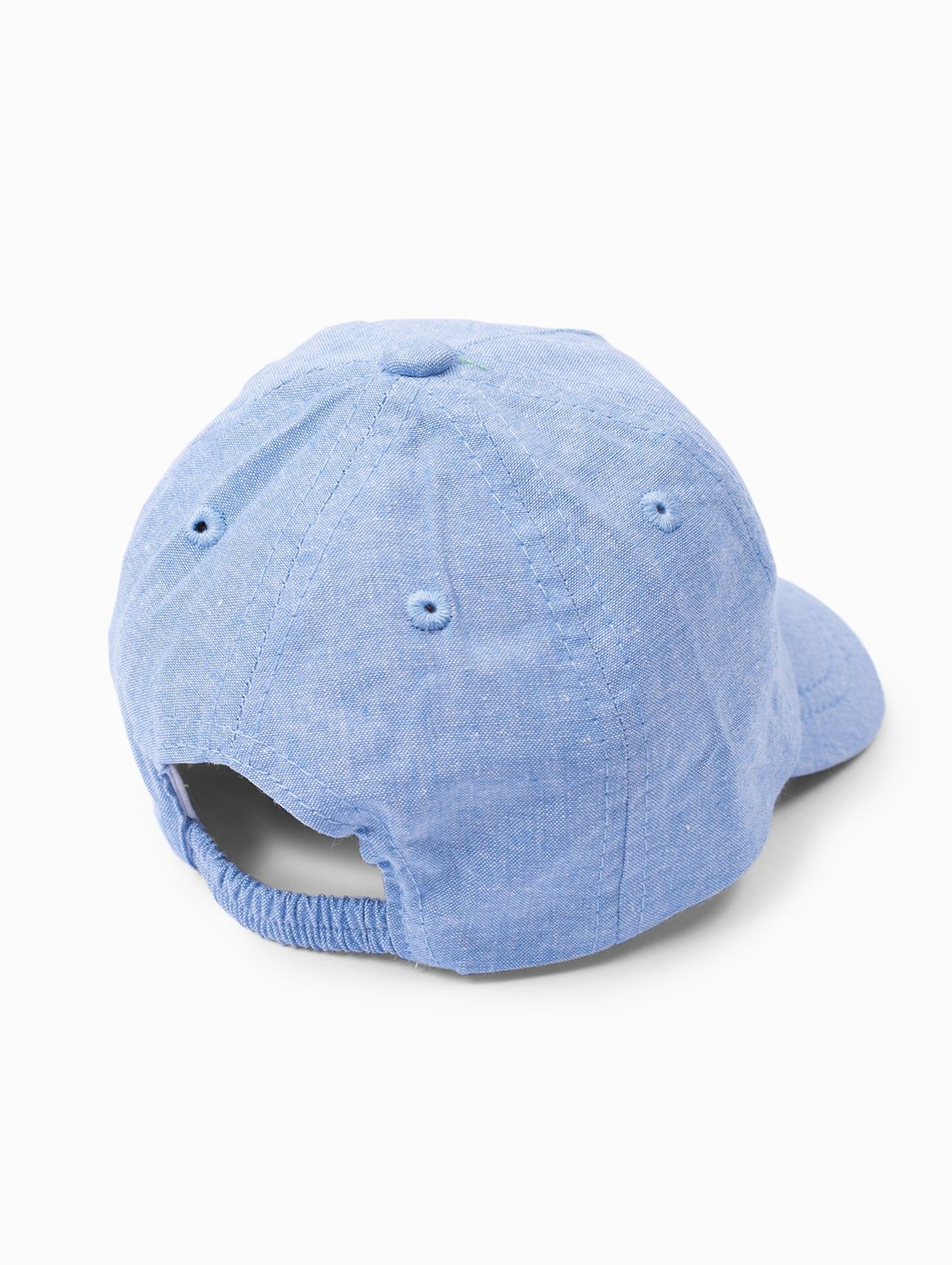 Niebieska czapka niemowlęca z daszkiem