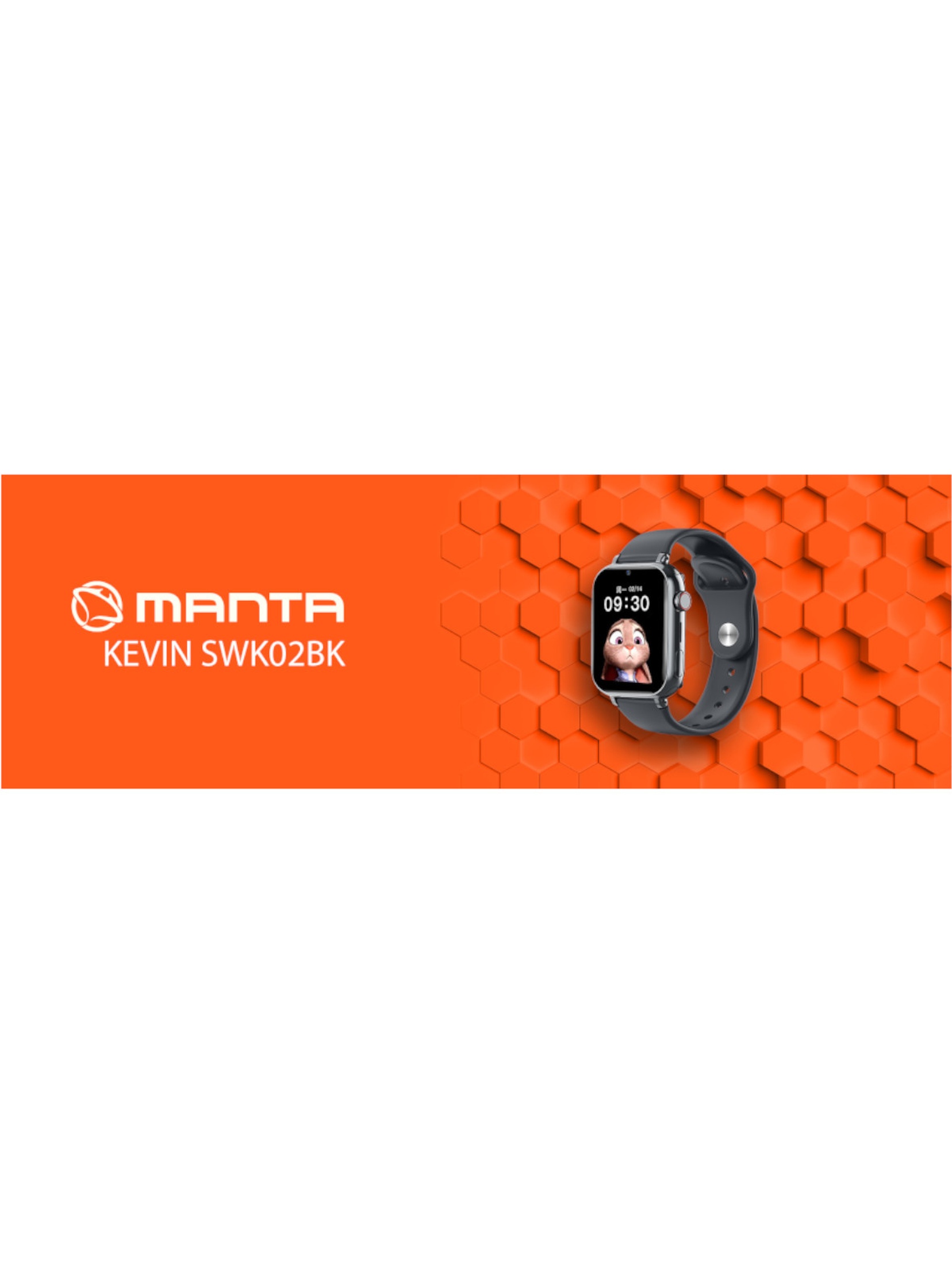 Smartwatch dziecięcy Manta Kevin - czarny