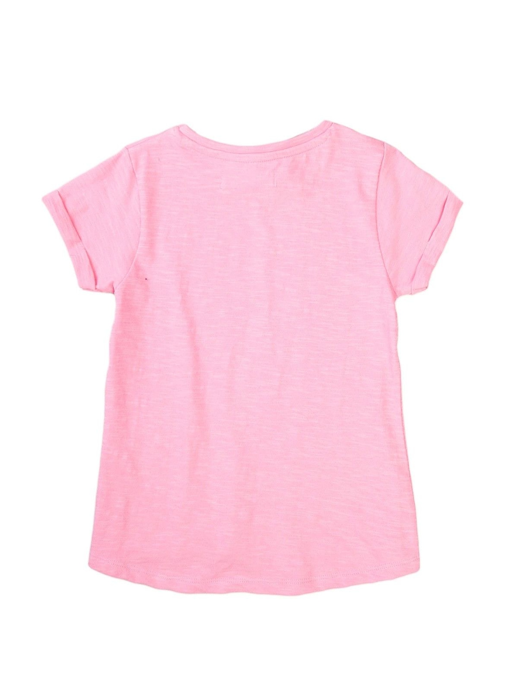 T-shirt dziewczęcy klasyczny różowy