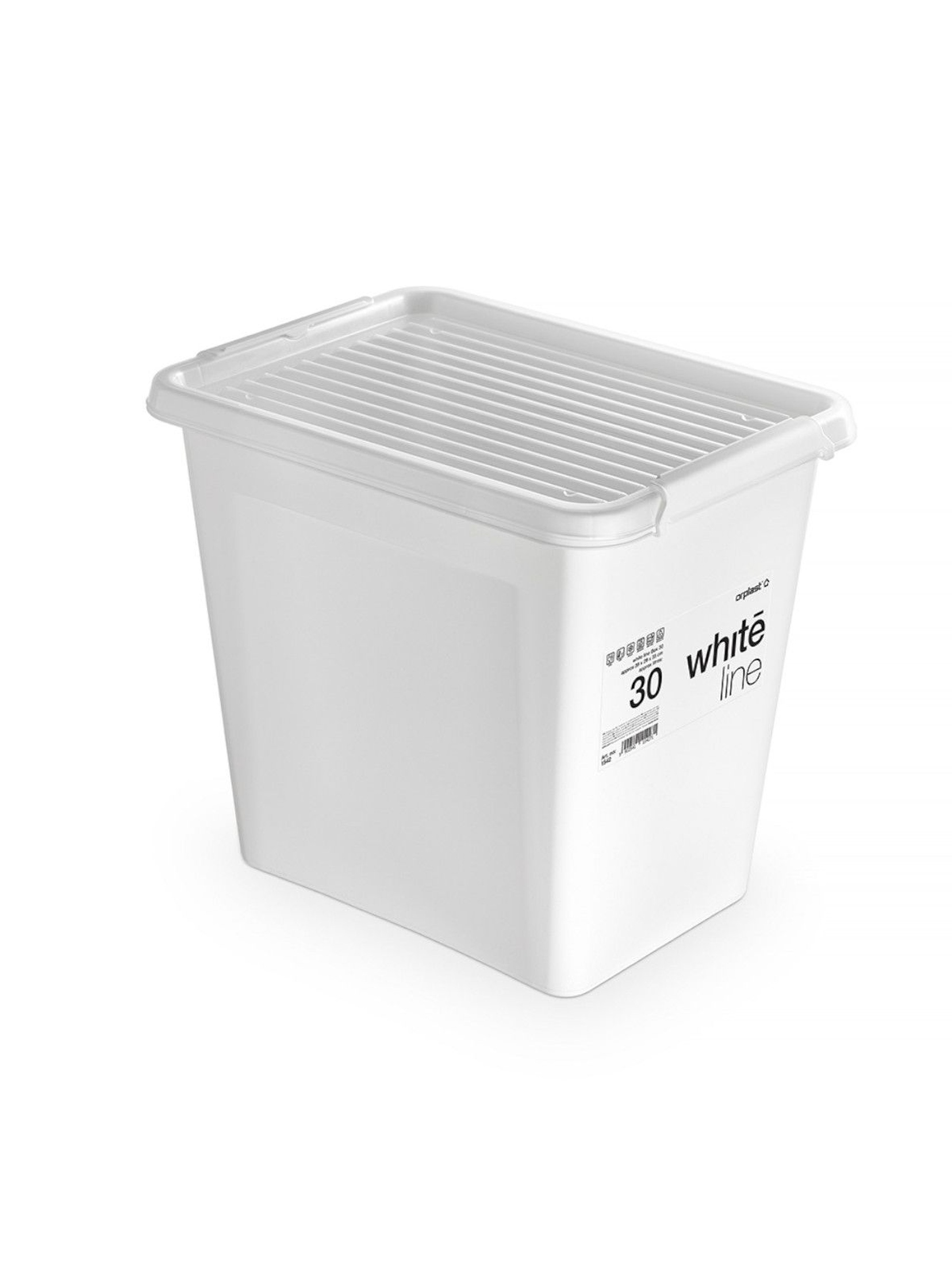Plastikowy pojemink do przechowywania z pokrywką 30l - 35×39×29 cm