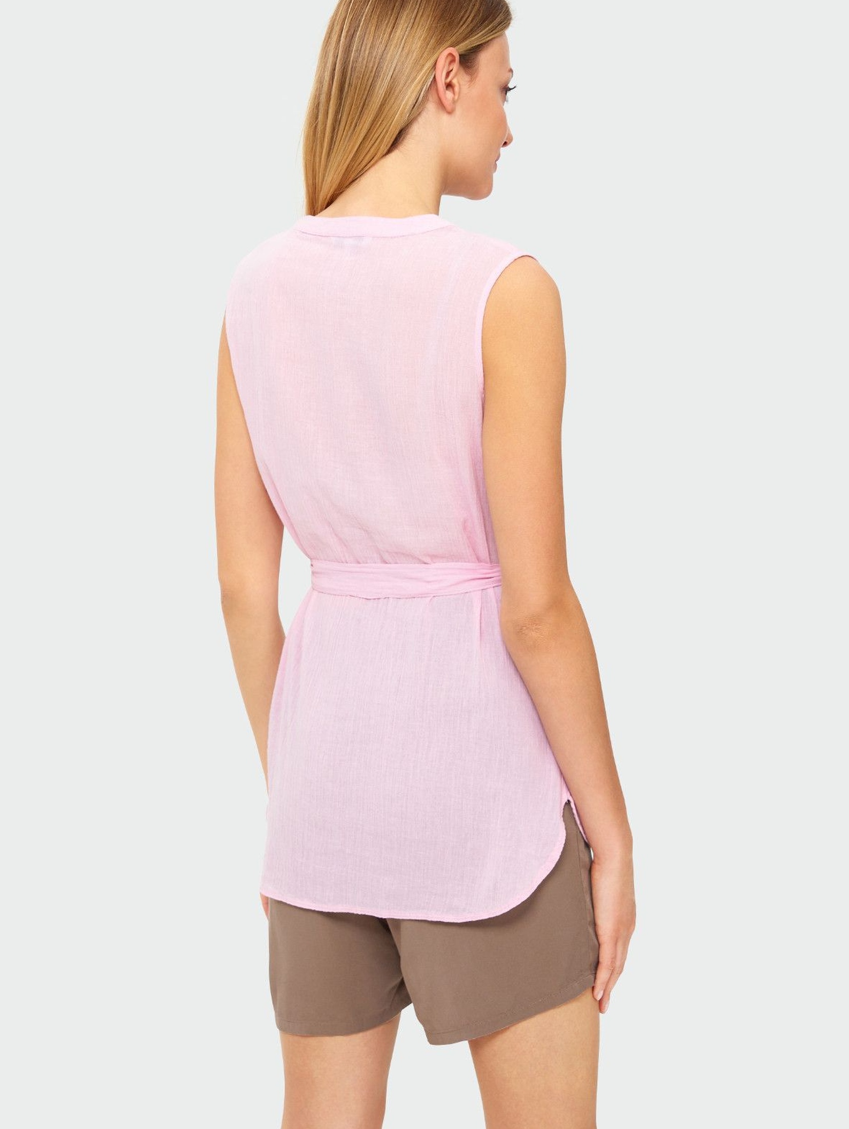 Różowa bluzka damska na grube ramiączka