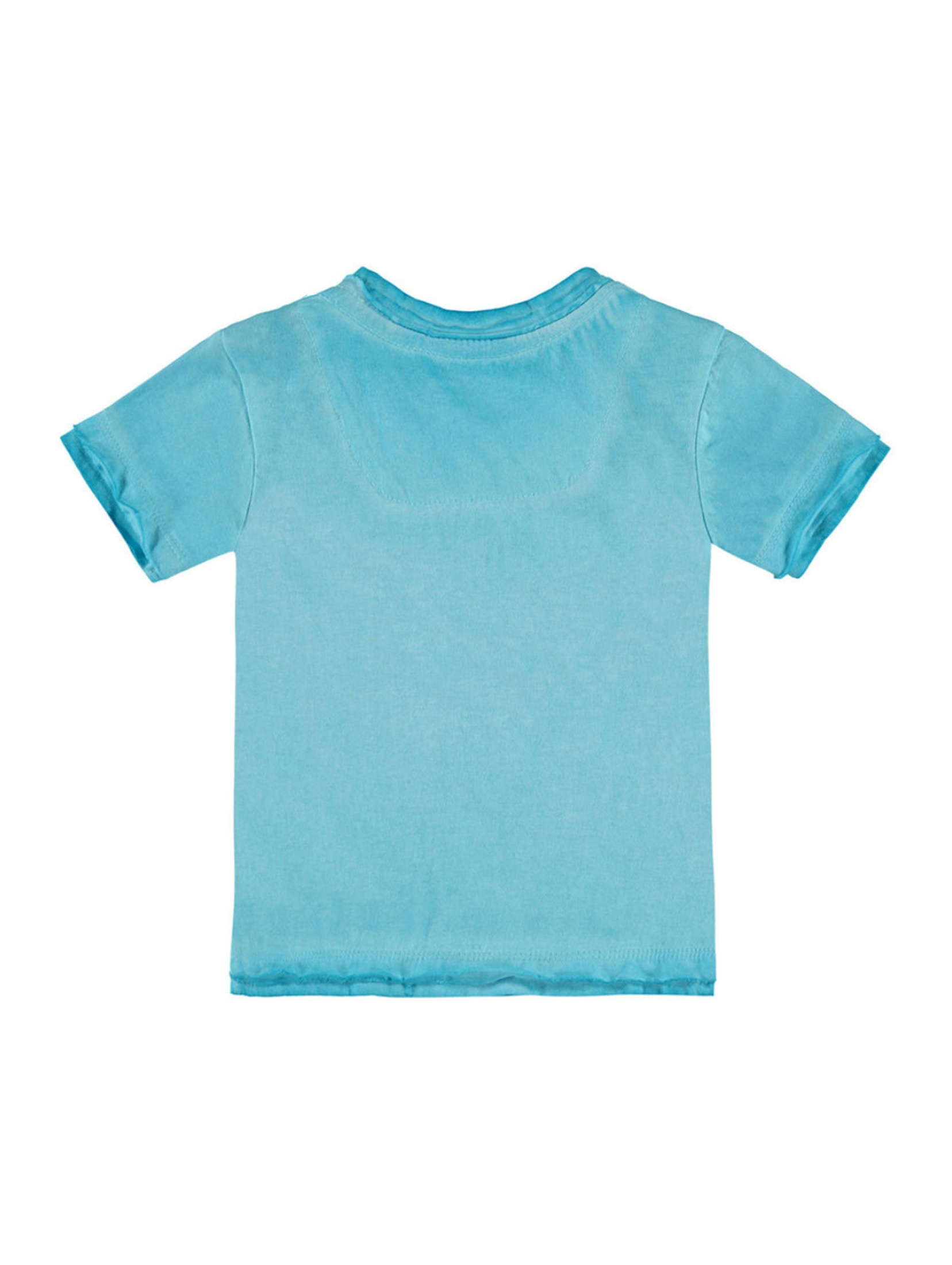 Chłopięca niemowlęca bluzka z krótkim rękawem niebieska