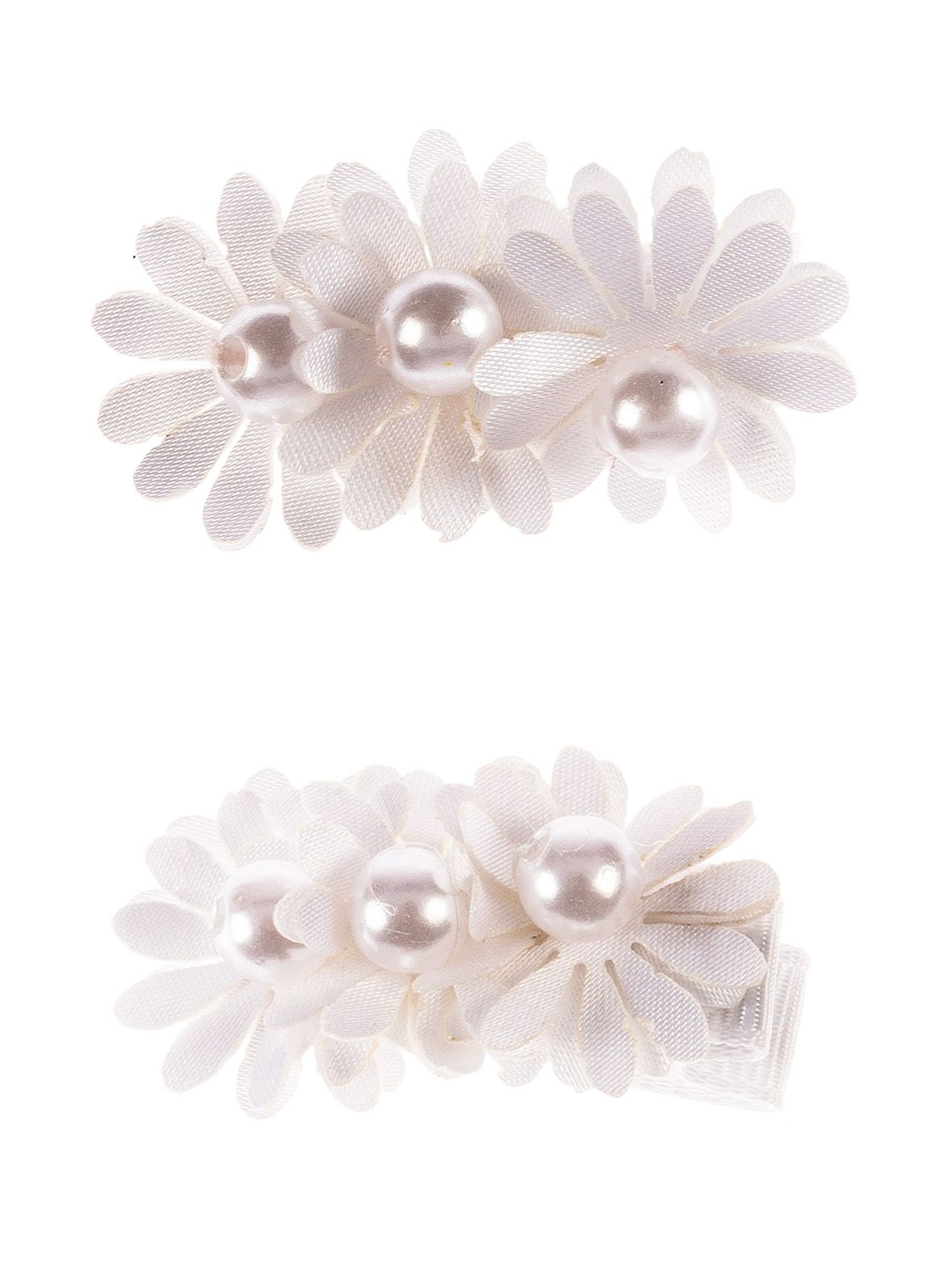 Spinki do włosów- białe kwiatki 2szt