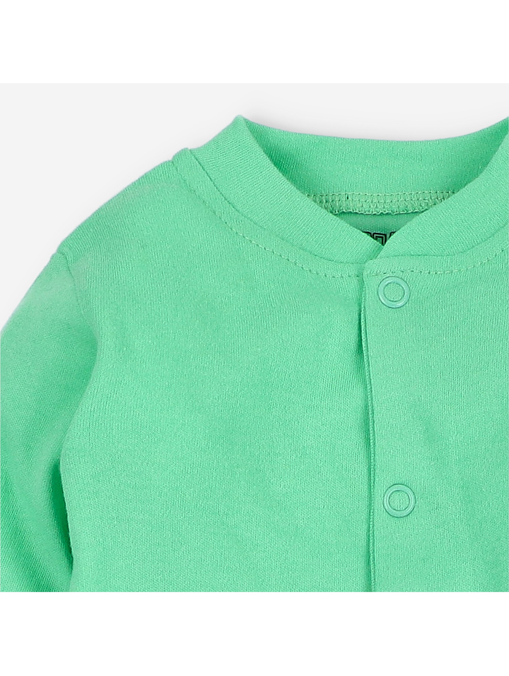 Pajac niemowlęcy z bawełny organicznej kolor zielony