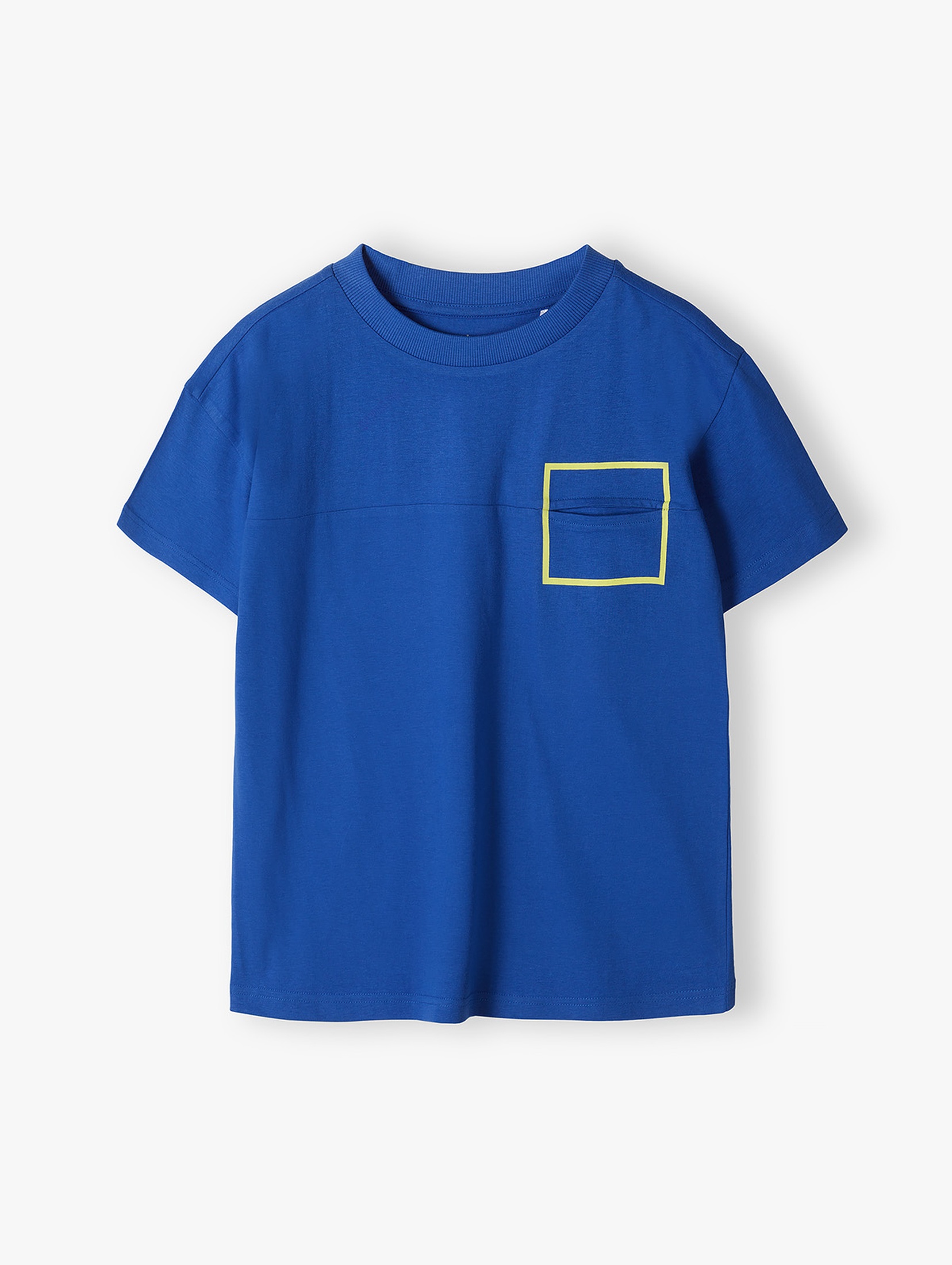 Niebieski t-shirt chłopięcy z kieszonką - Lincoln&Sharks