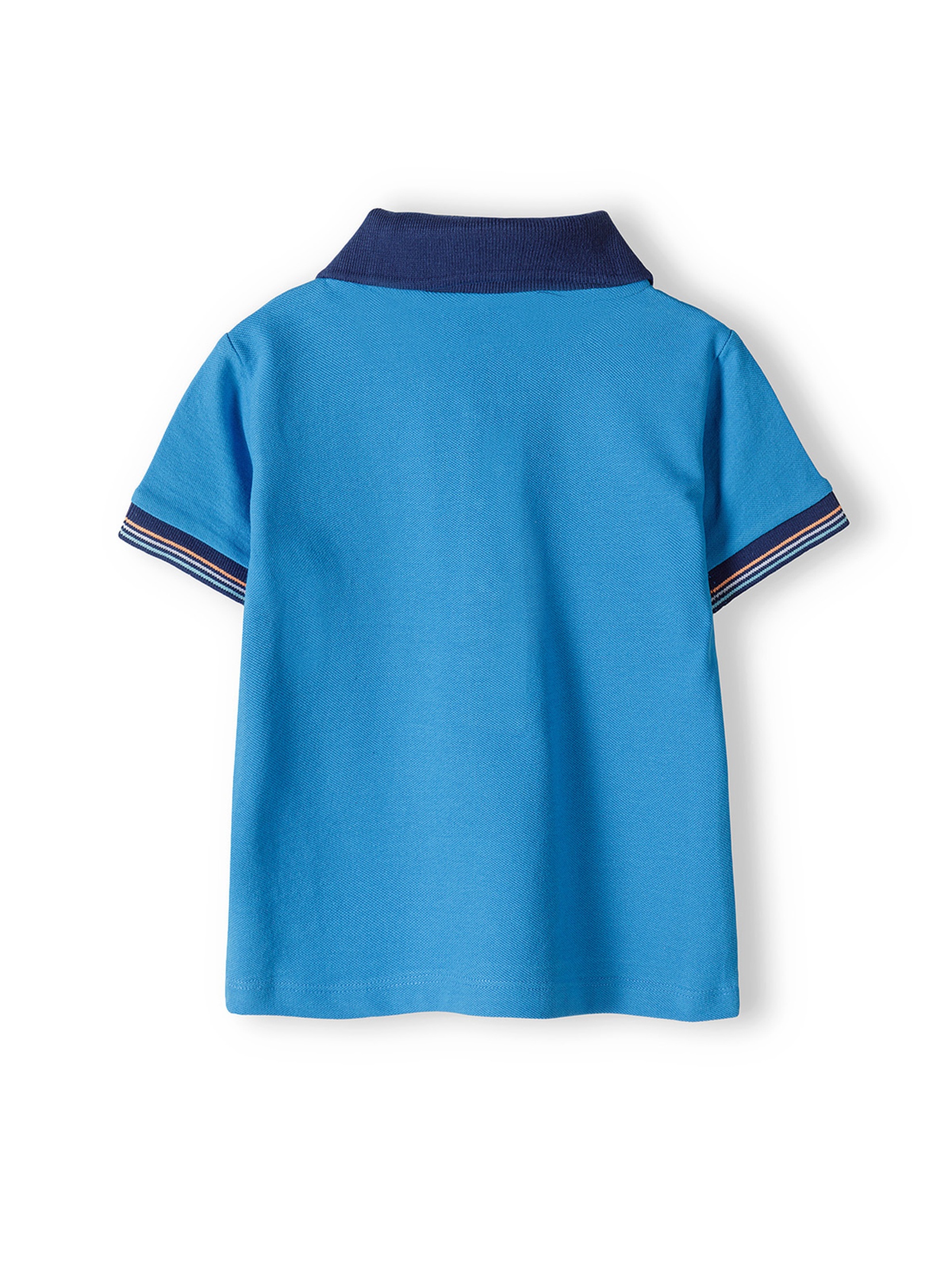 Komplet dla niemowlaka- niebieska bluzka polo + granatowe szorty