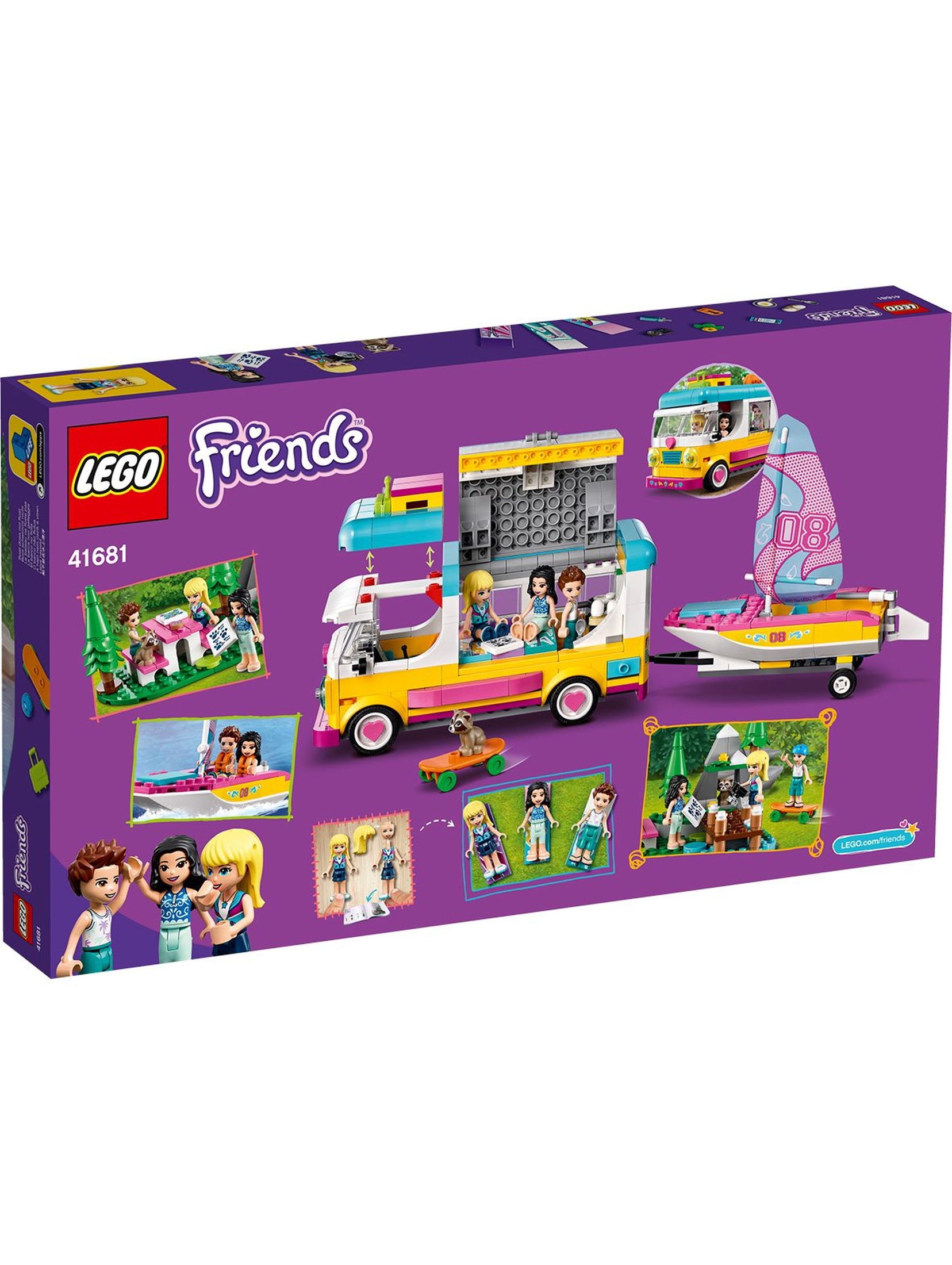 LEGO® Friends Leśny mikrobus kempingowy i żaglówka 41681 - 487 el wiek 7+