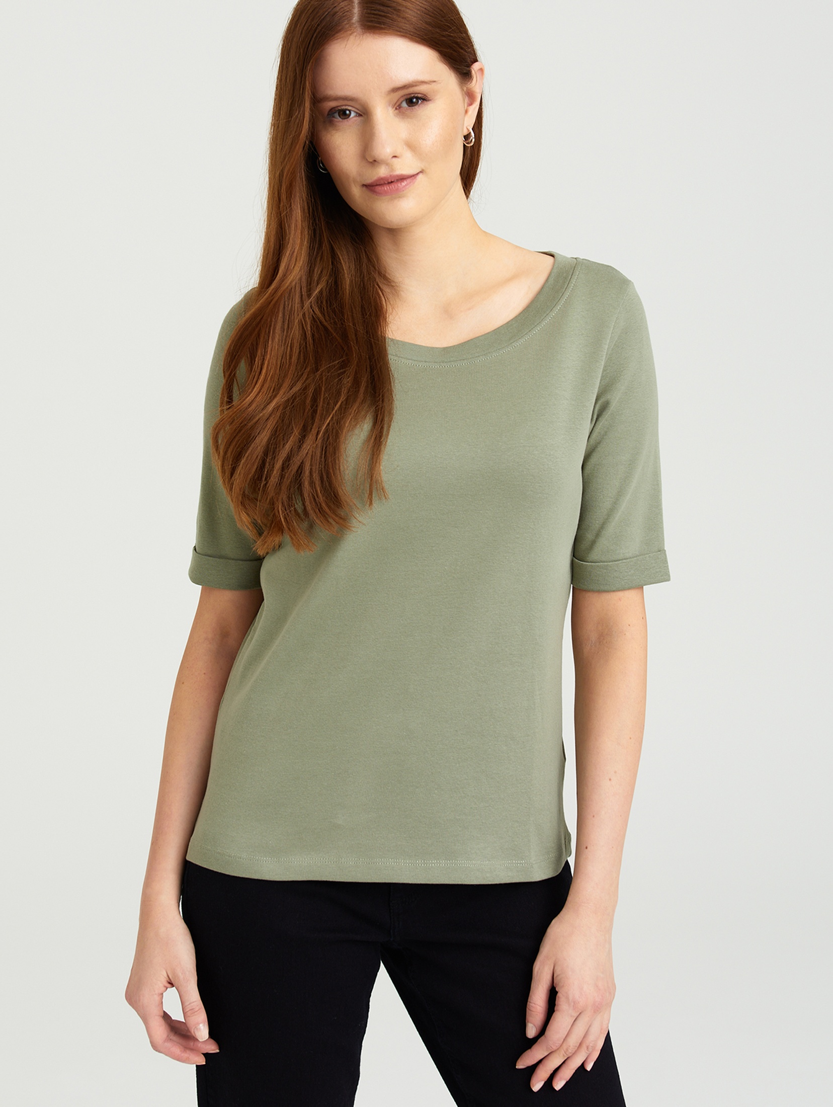 T-shirt damski zielony