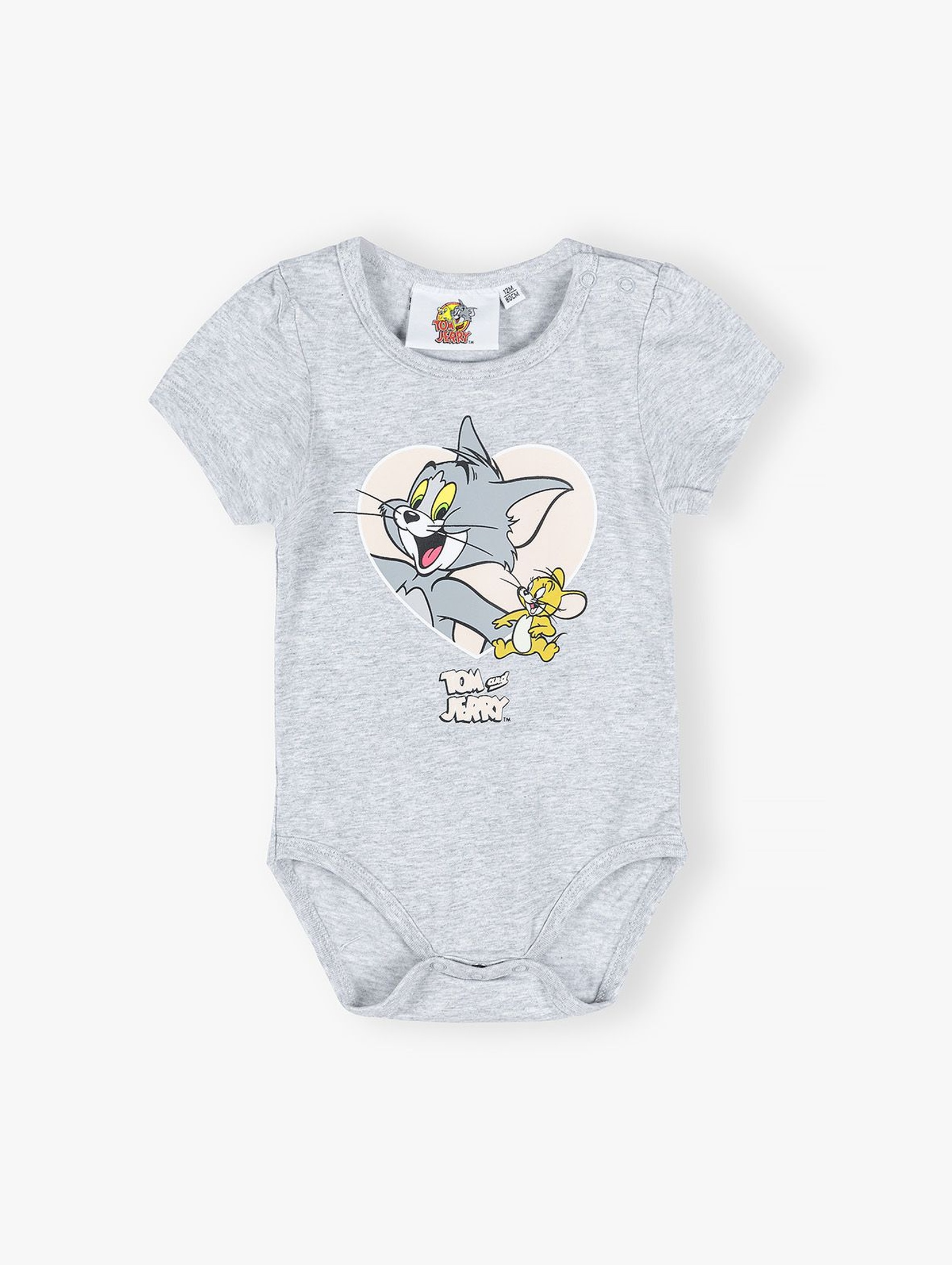 Bawełniane body niemowlęce z krótkim rękawem, Tom i Jerry