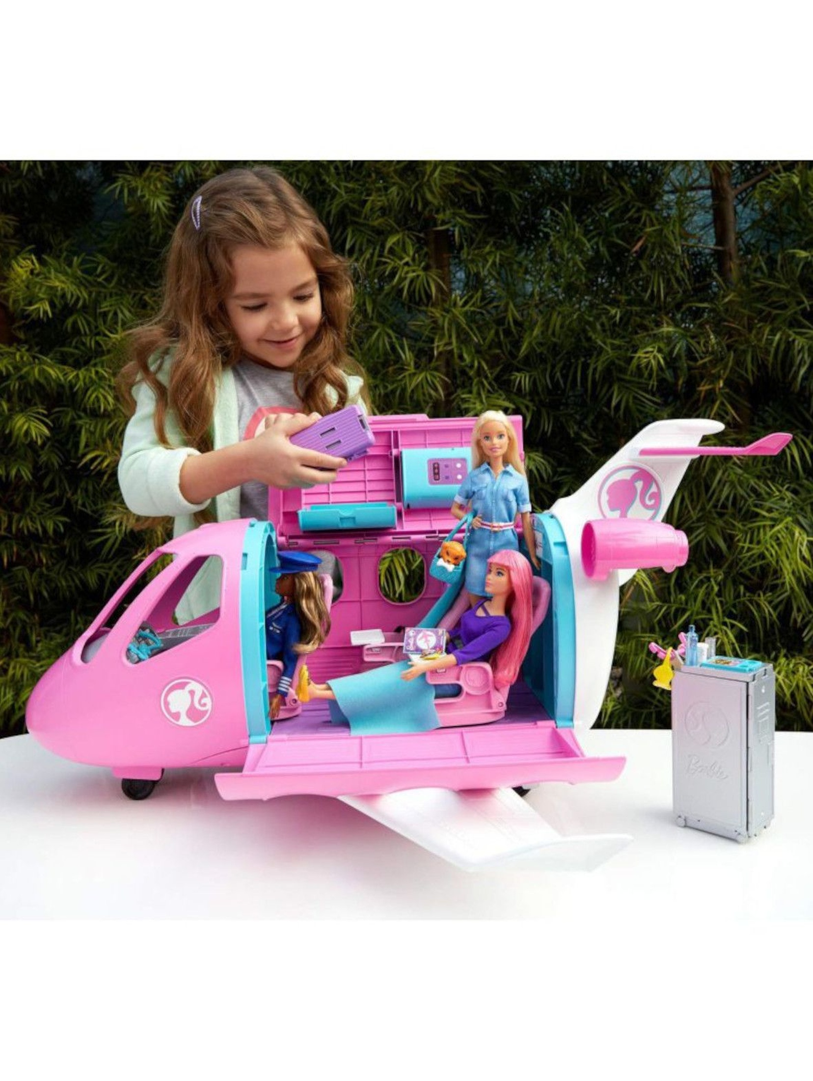 Barbie Dreamhouse Adventures - Różowy Samolot Barbie + 15 Akcesoriów wiek 3+