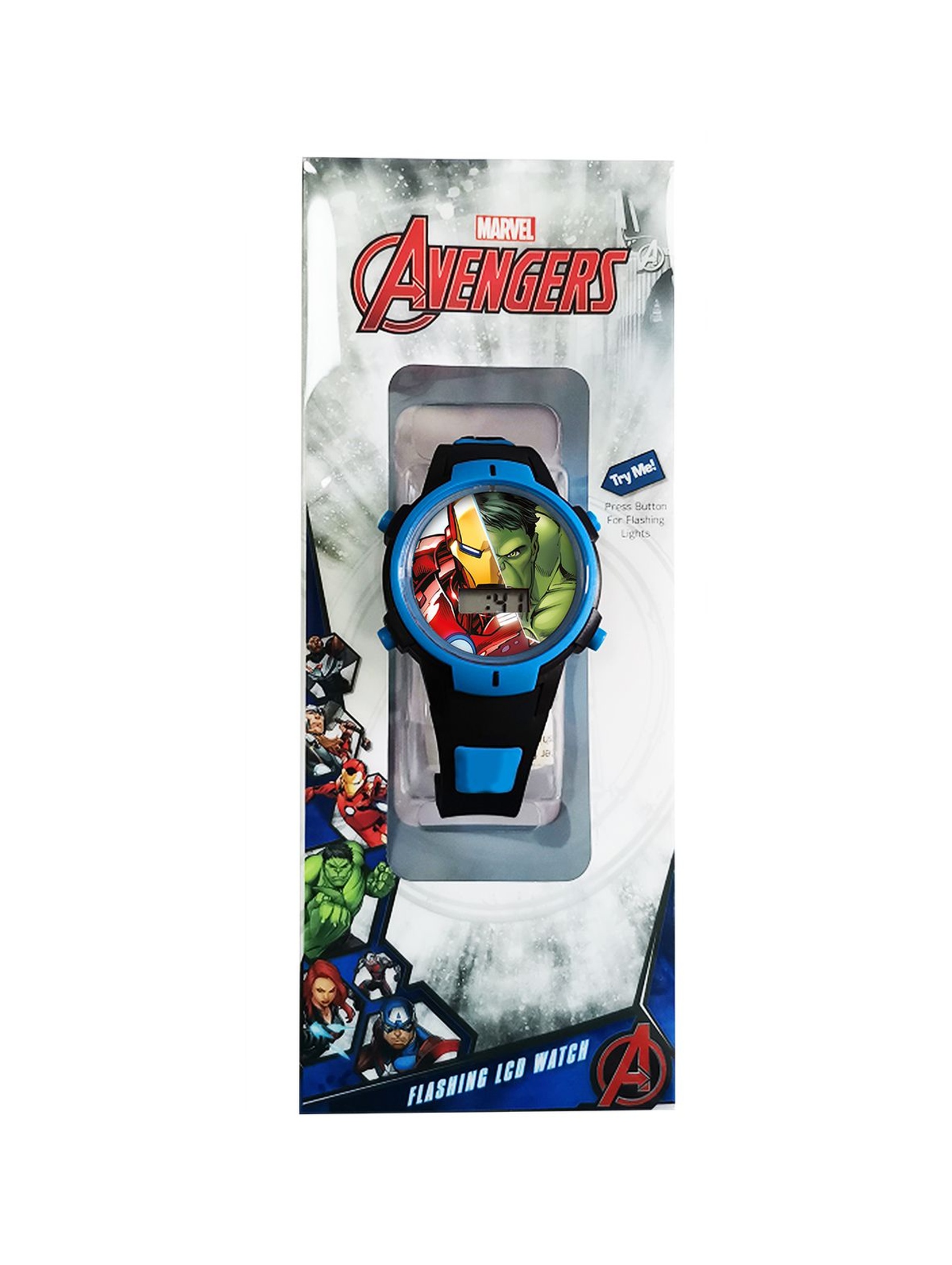 Zegarek cyfrowy ze światełkami LED Avengers