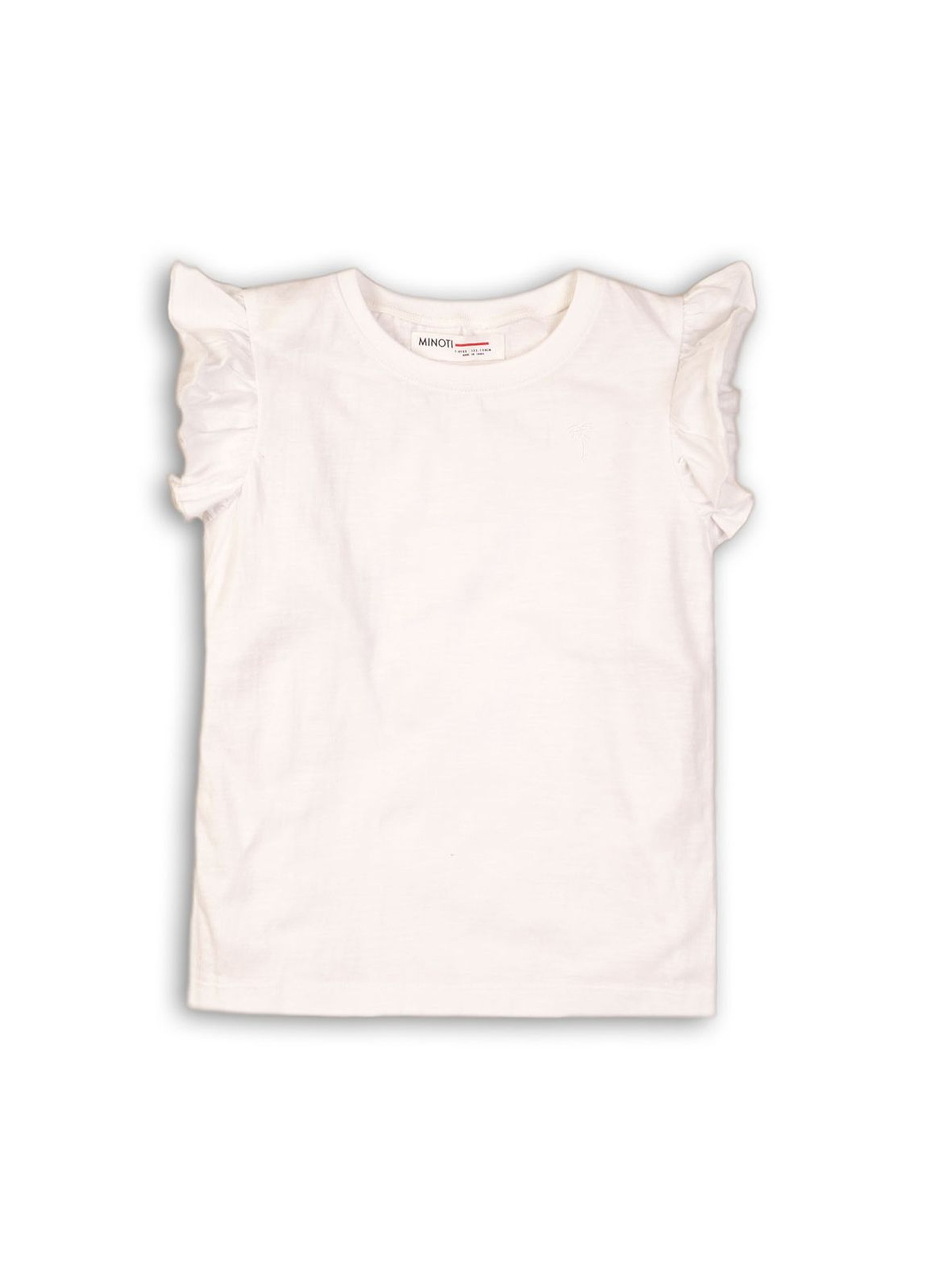 T-shirt niemowlęcy biały z falbanką