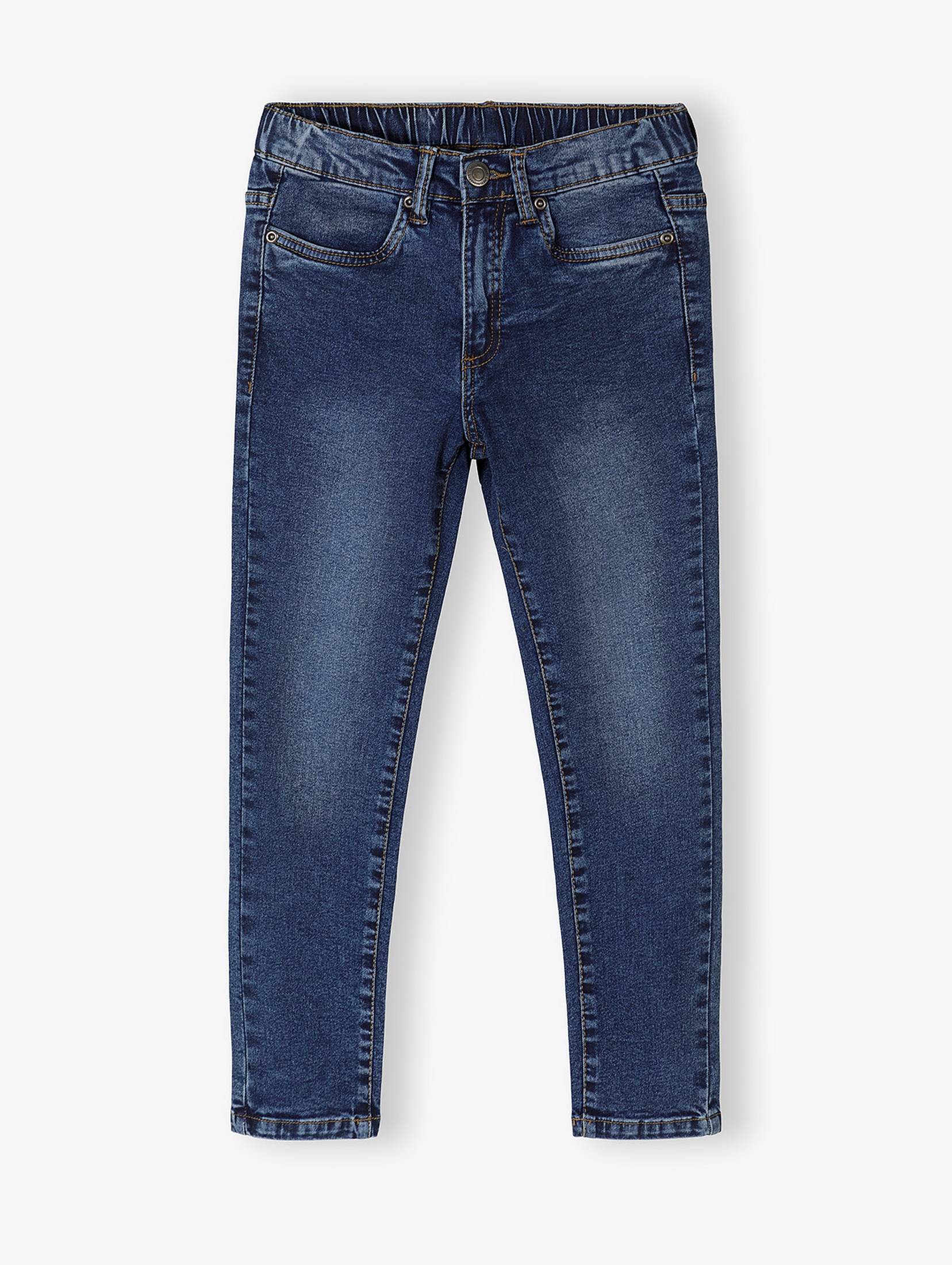 Granatowe spodnie jeansowe slim dla chłopca - Lincoln&Sharks