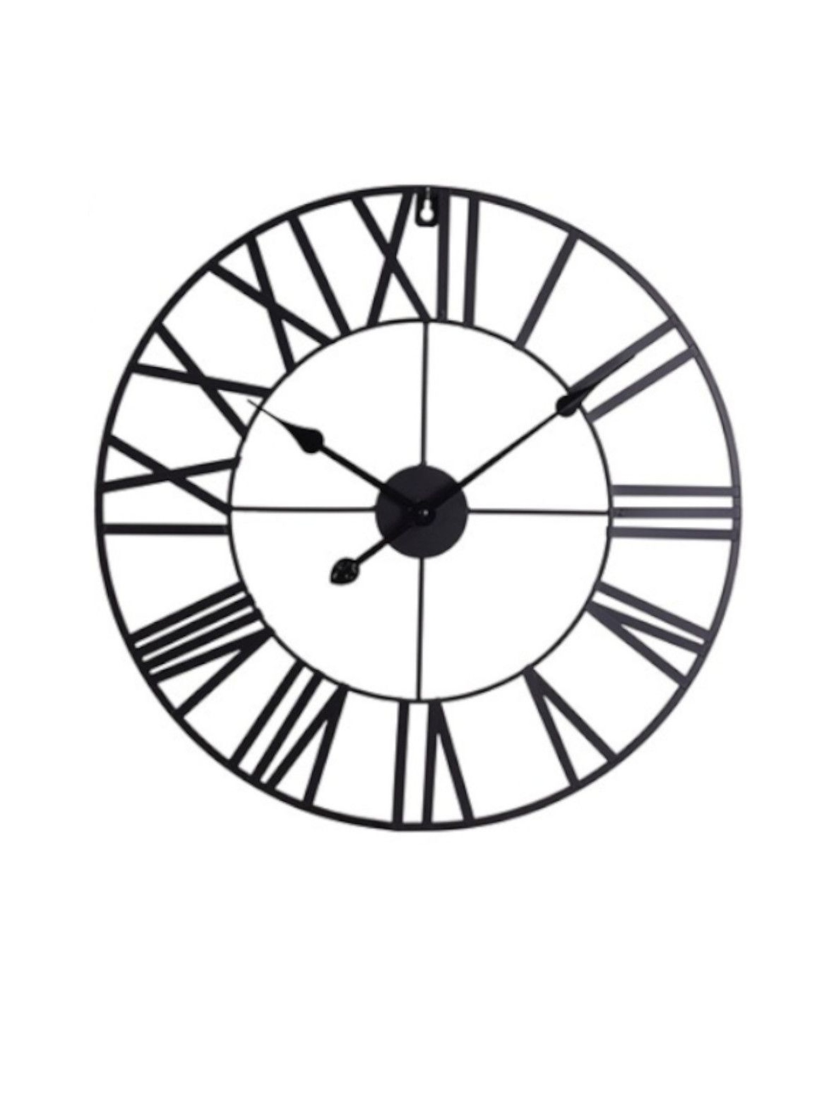 Zegar ścienny metalowy -57cm  - czarny