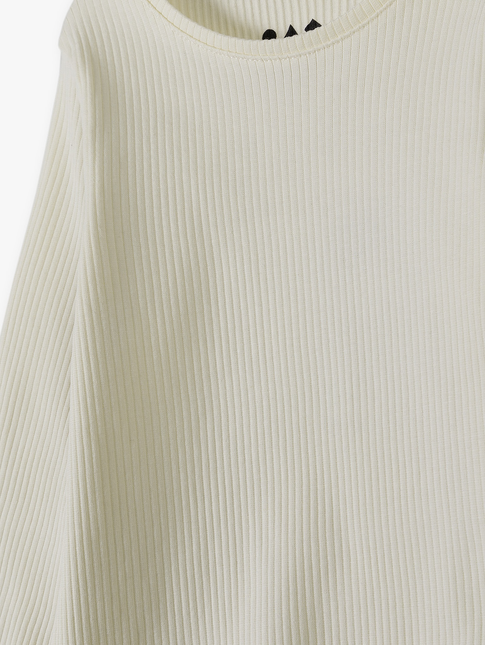 Dzianinowa bluzka dziewczęca w prążki - ecru - Limited Edition