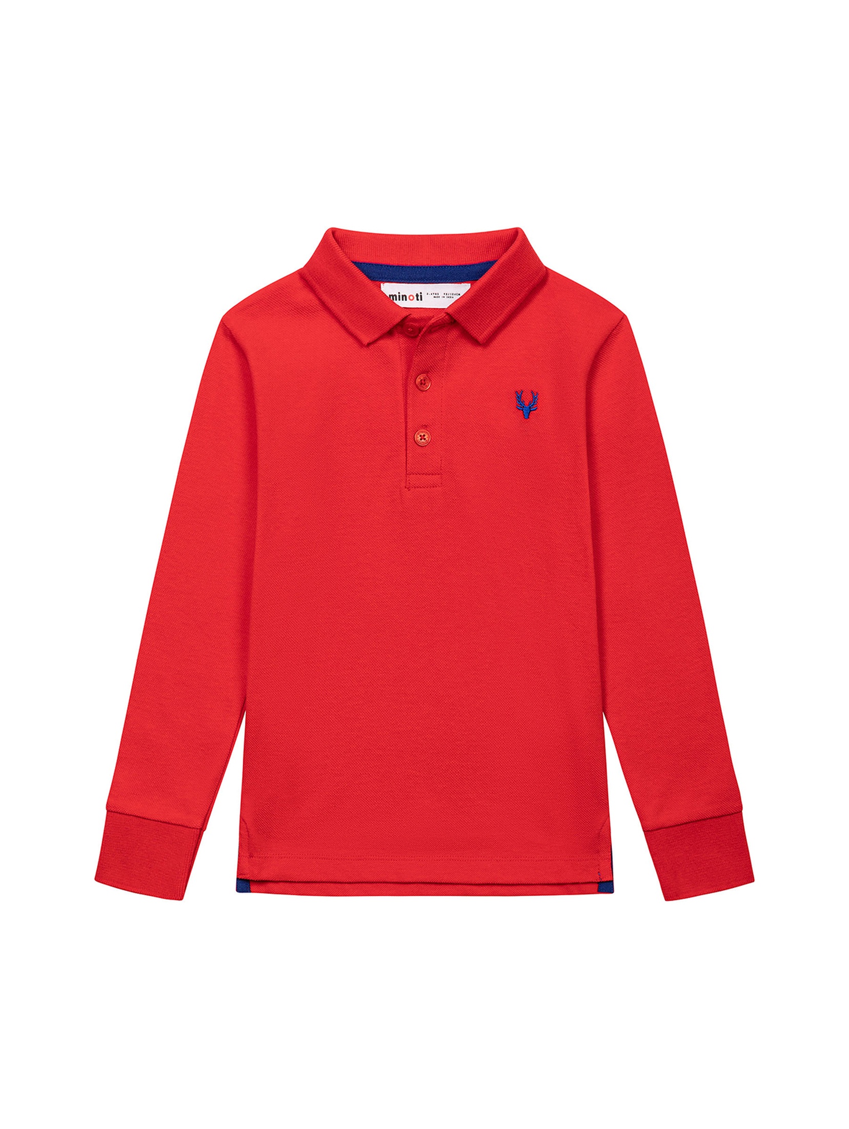 Bawełniana bluzka polo dla chłopca czerwona