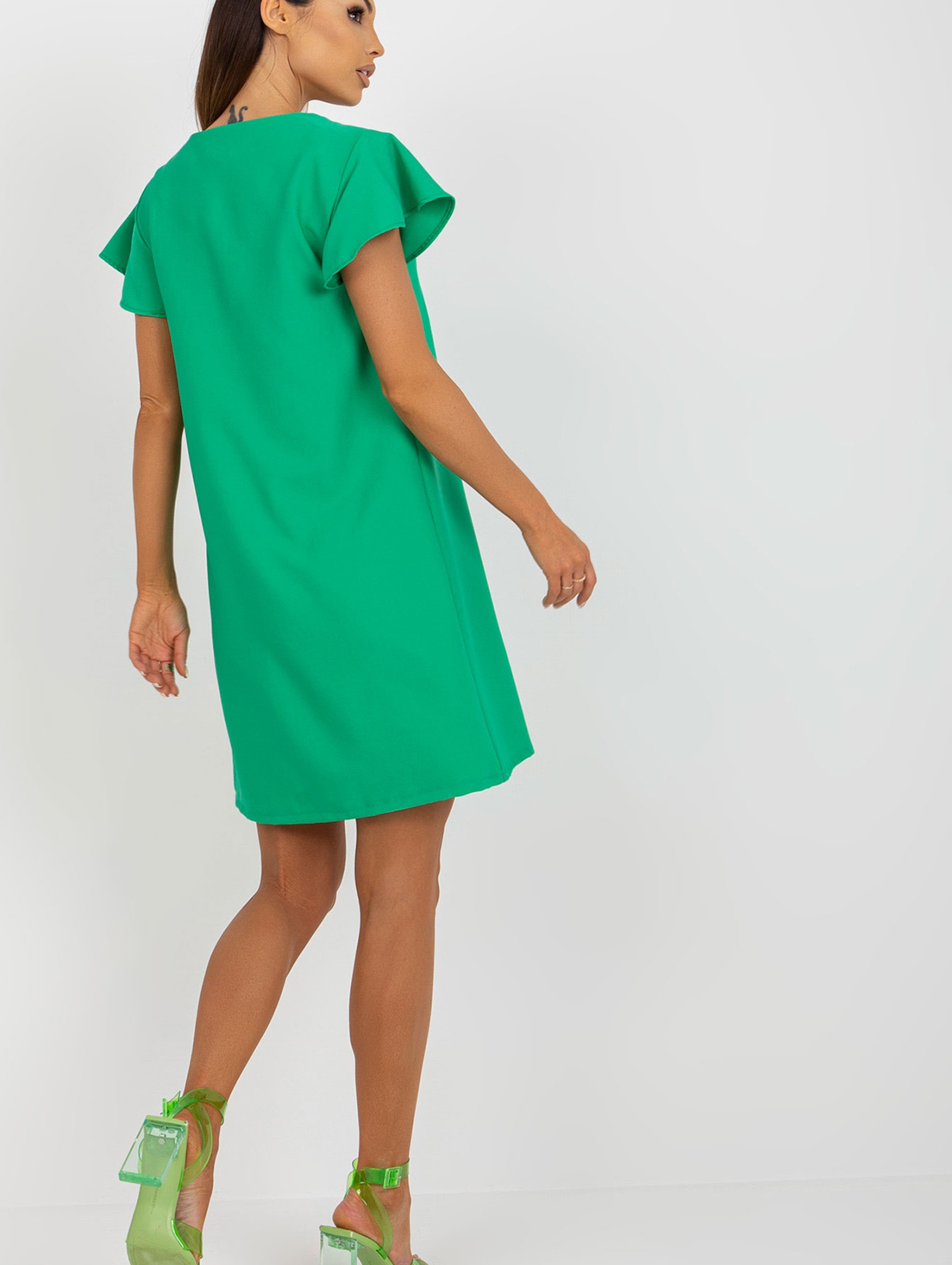 Zielona sukienka koktajlowa do kolana RUE PARIS