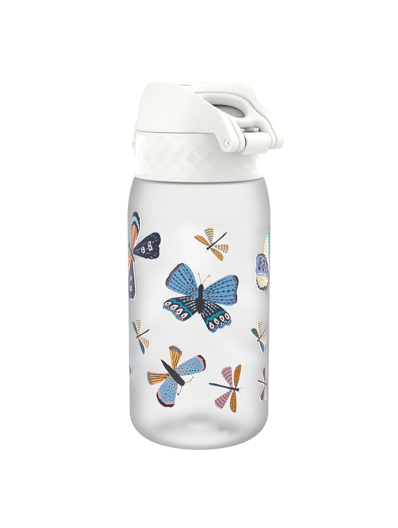 Butelka na wodę ION8 BPA Free Butterflies 350ml - biała