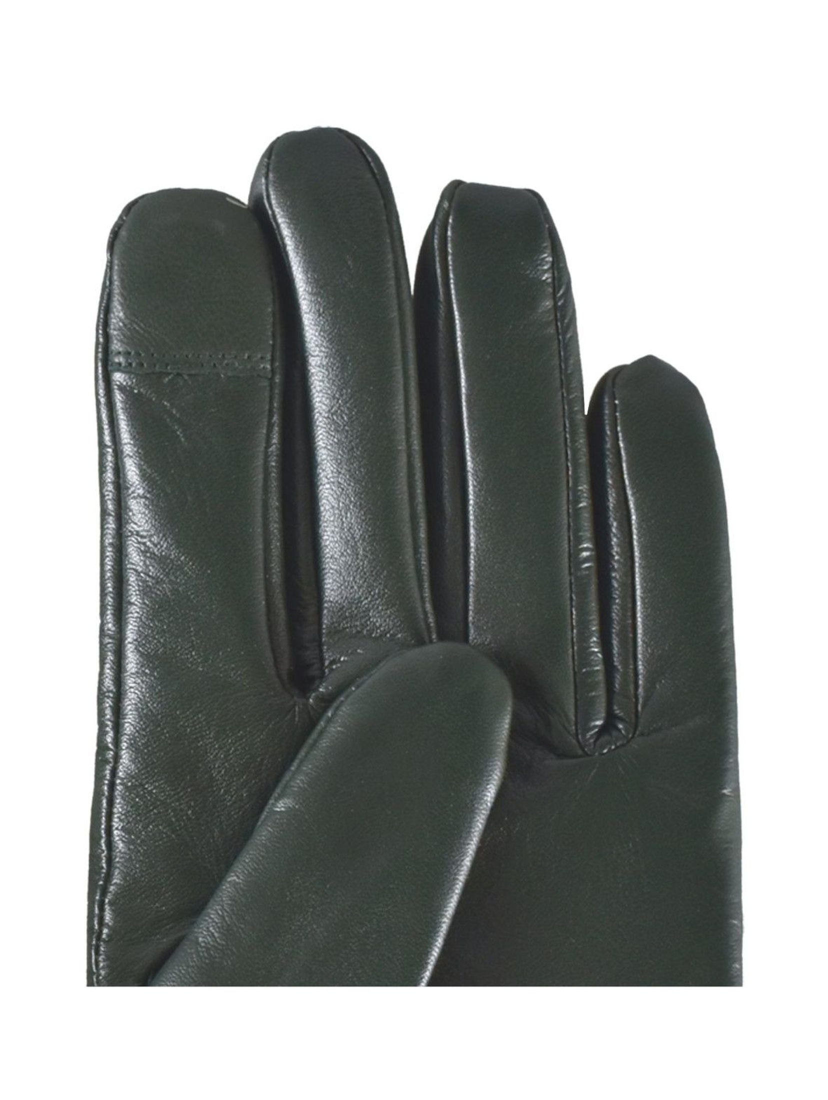 Rękawiczki damskie skórzane antybakteryjne - zielone