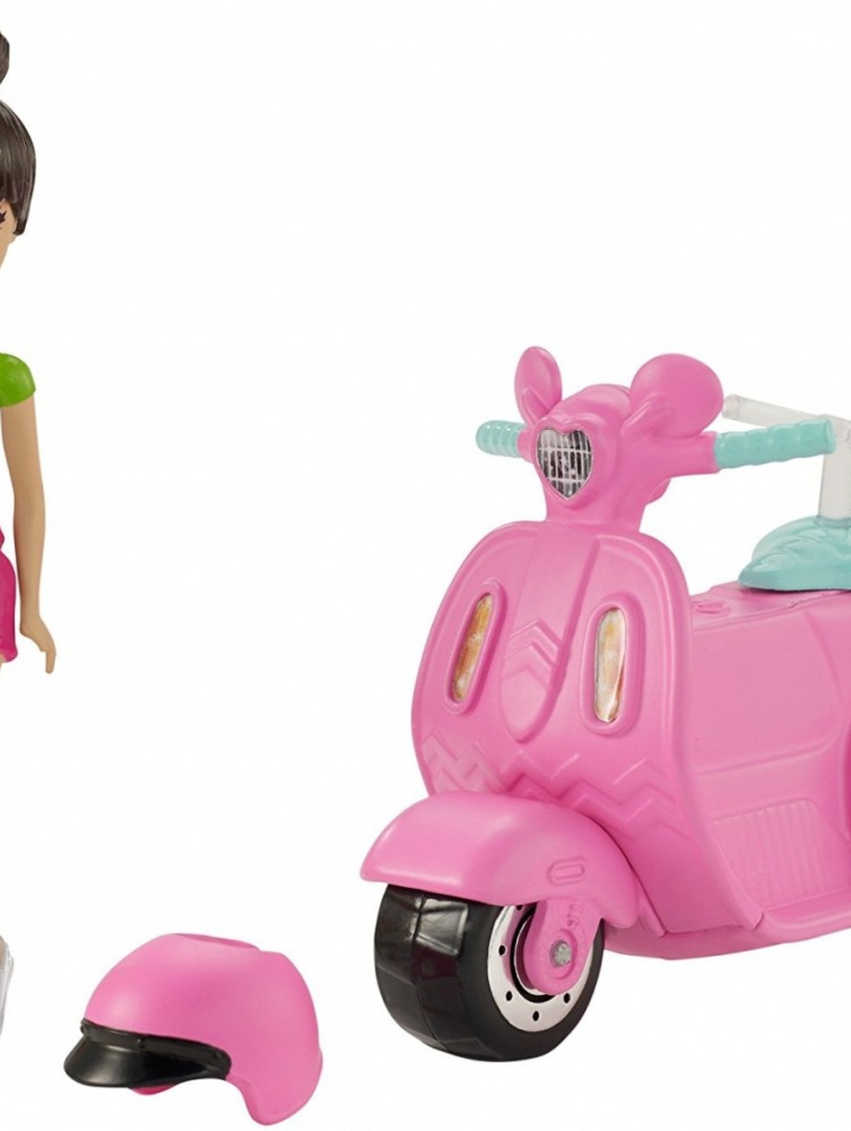 Barbie On The Go Różowy skuter + Lalka