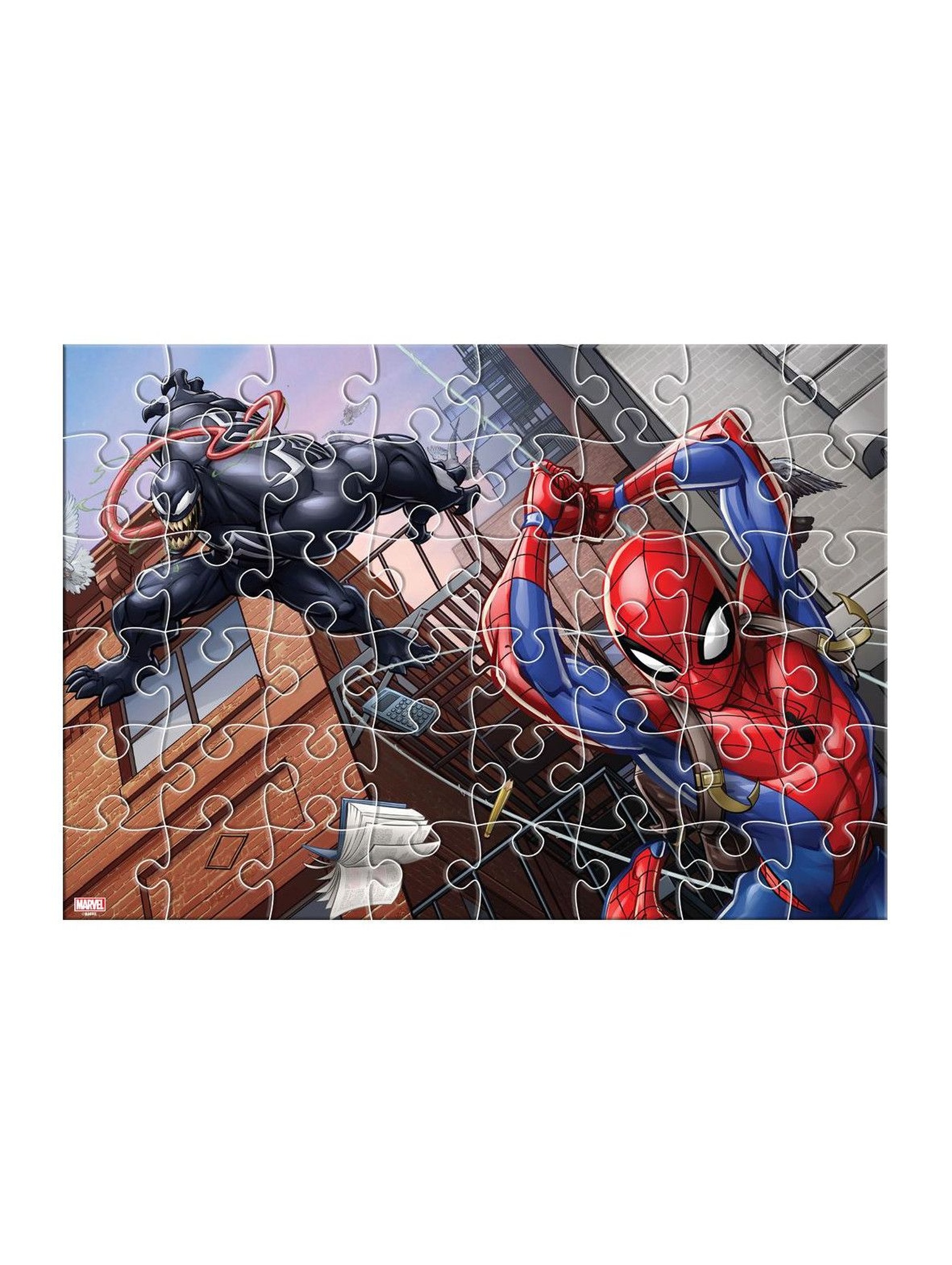 Puzzle 2-stronne 48 elementów spiderman