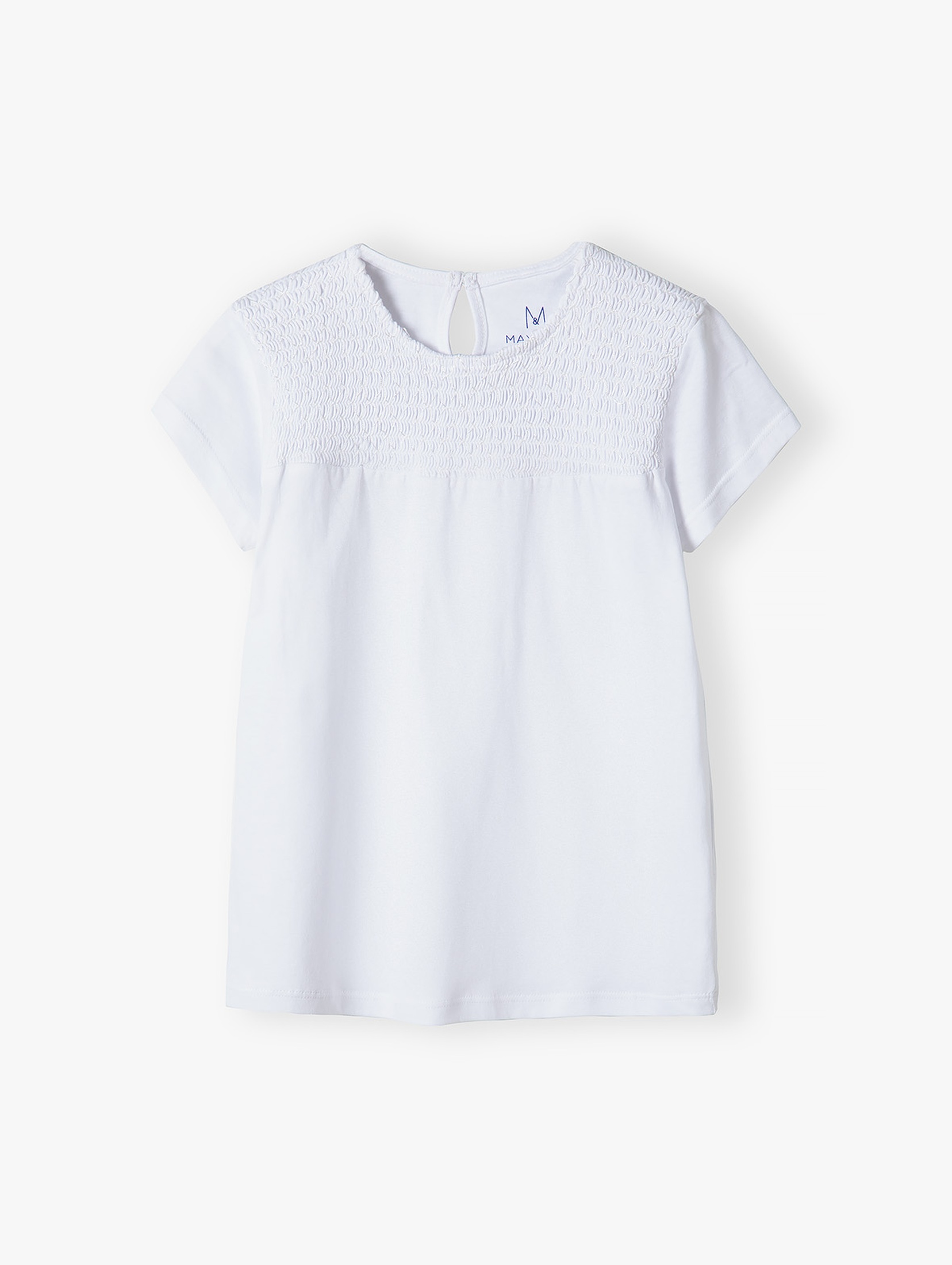 Elegancki biały t-shirt dla dziewczynki