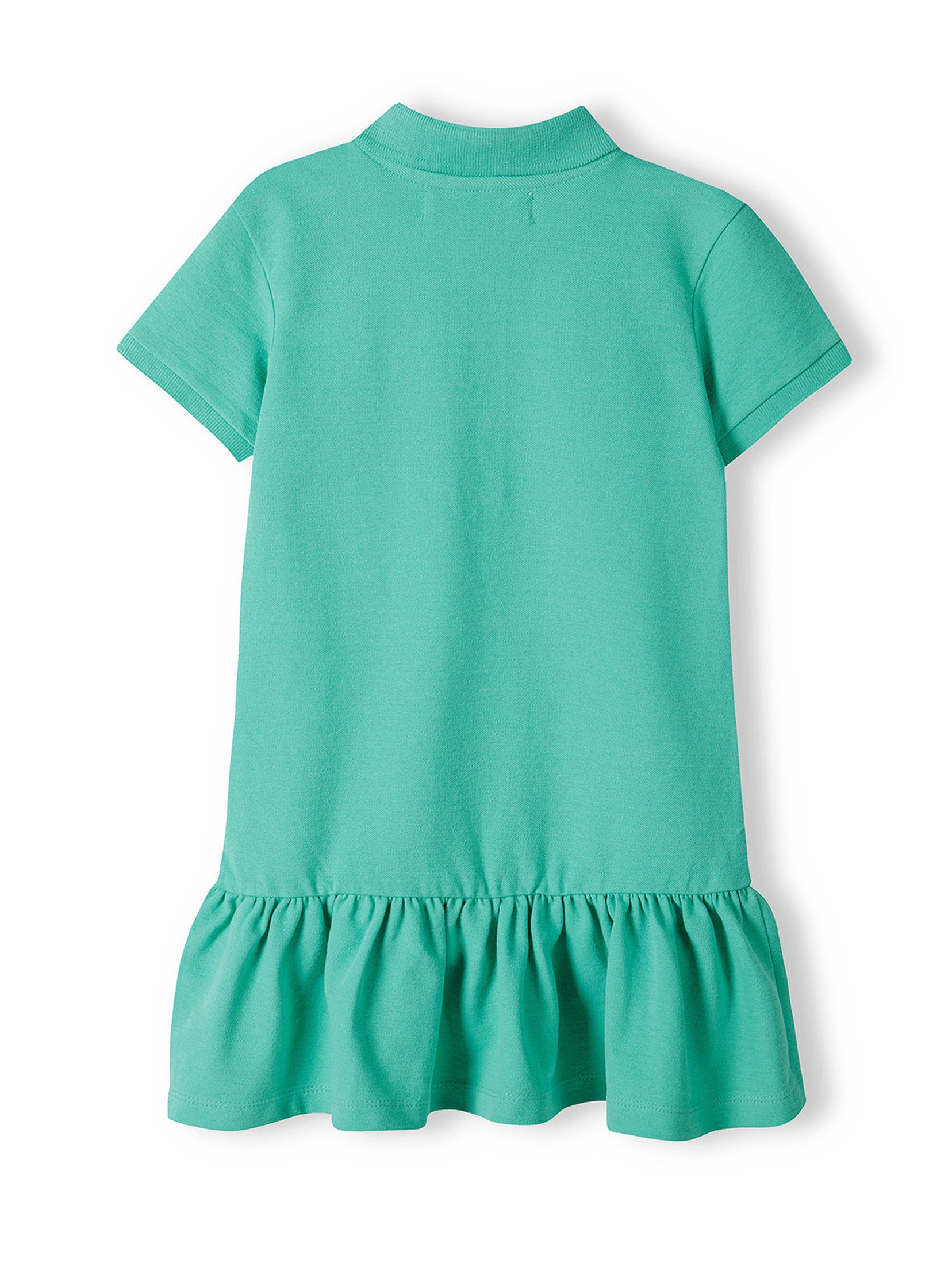 Zielona sukienka polo z krókim rękawem dla dziewczynki