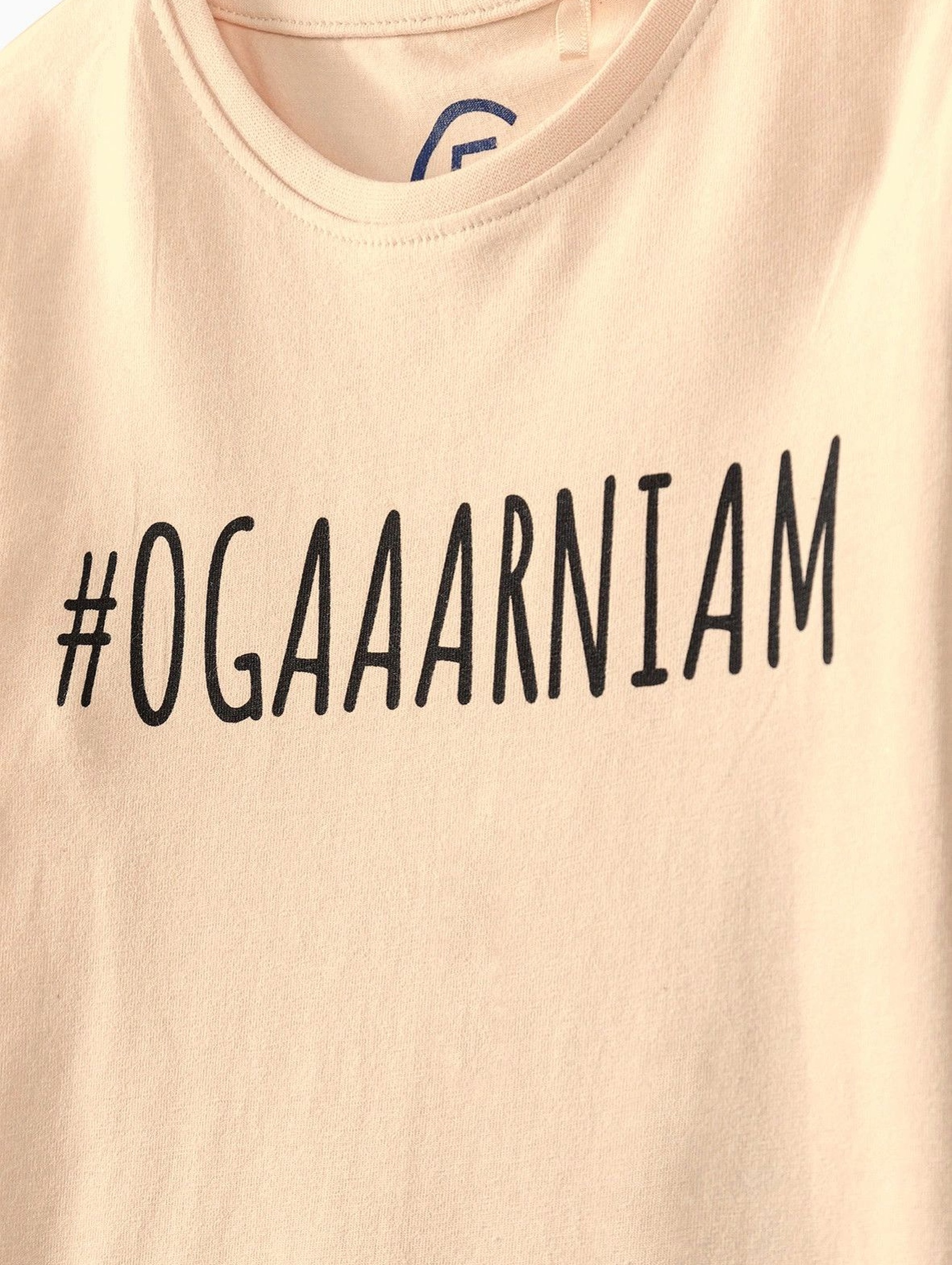 Różowy t-shirt dziewczęcy z napisem #Ogarniam