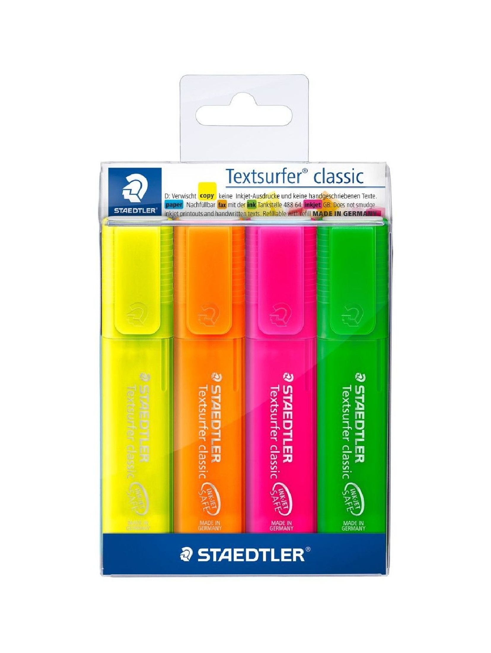 Zakreślacz Textsurfer classic Staedtler - 4 kolory neon