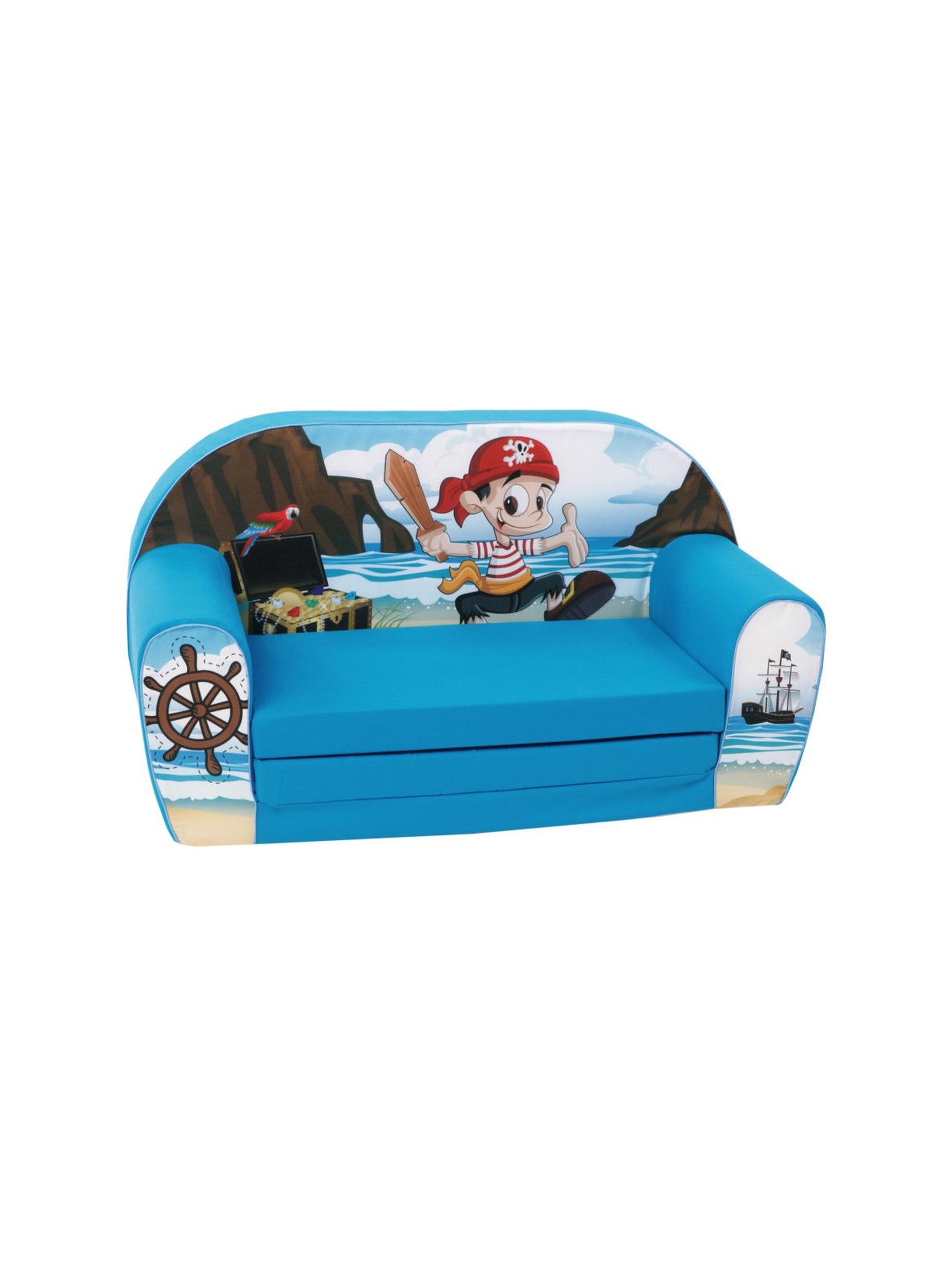 Rozkładana sofa piankowa dla chłopca Delsit Pirat