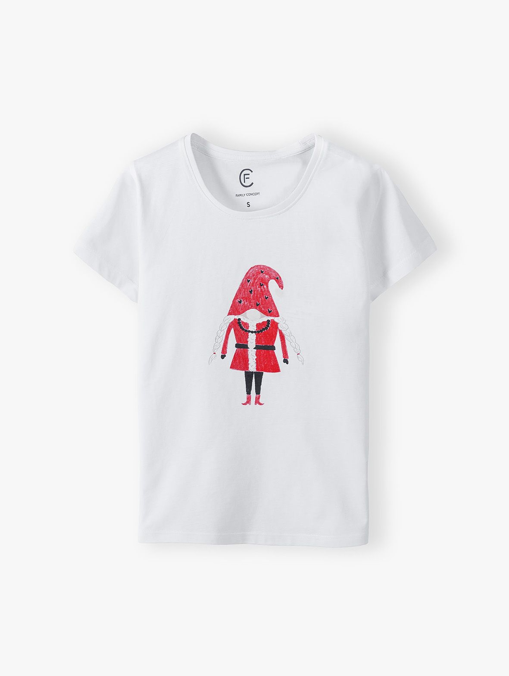 Bawełniany t-shirt damski z motywem świątecznym