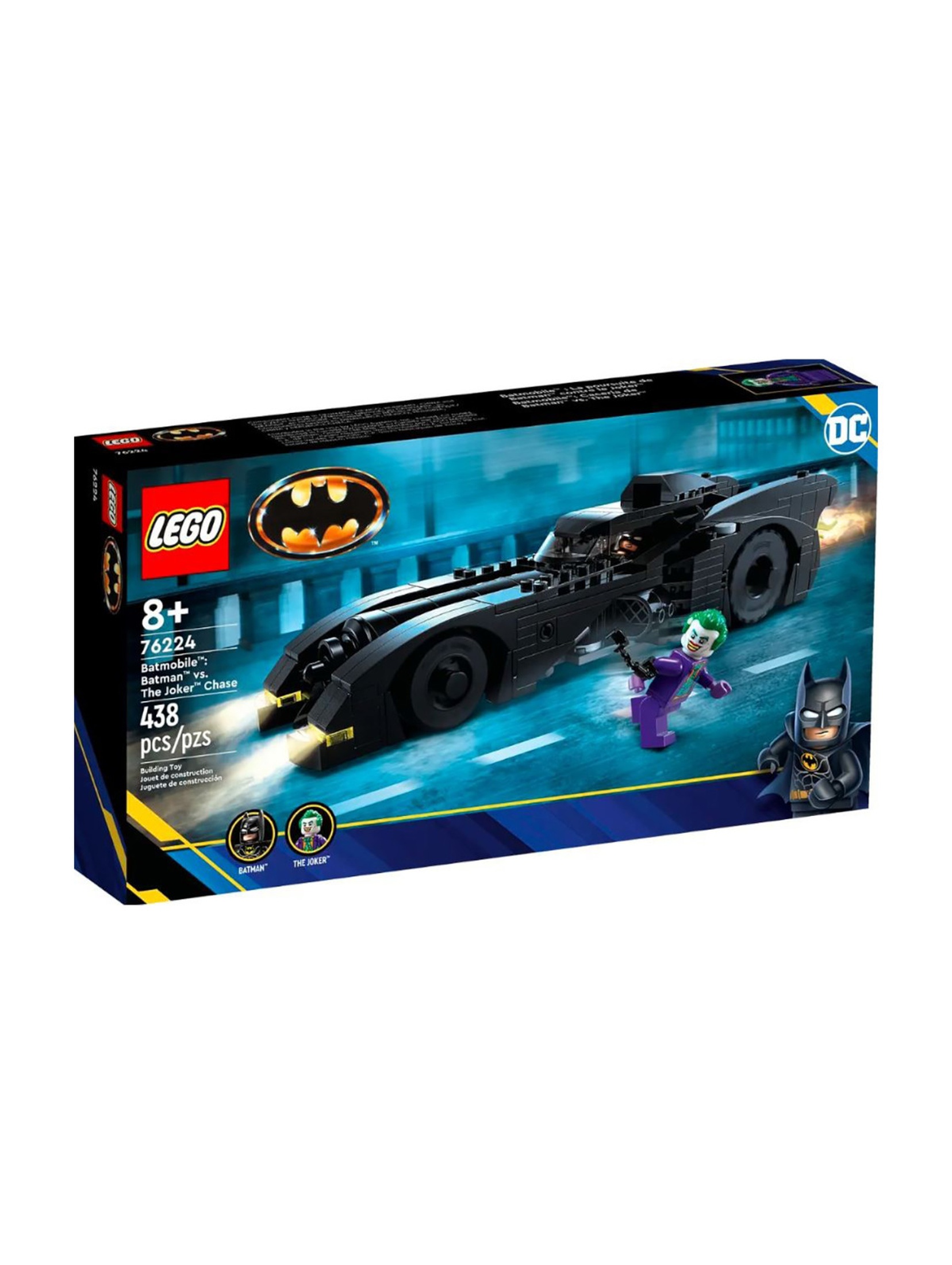 Klocki LEGO Super Heroes 76224 Batmobil: Pościg Batmana - 438 elementów, wiekm8 +