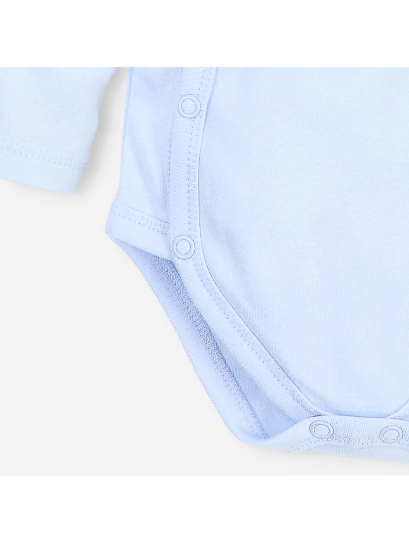 Body niemowlęce z bawełny organicznej - błękitne długi rękaw