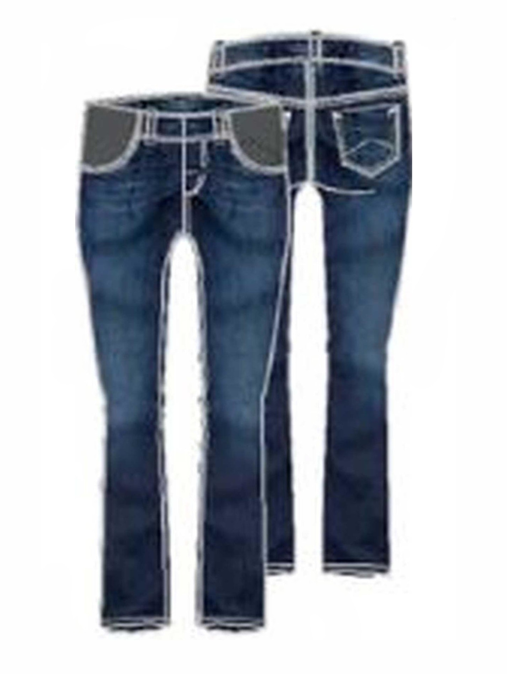 Spodnie jeansowe damskie, ciążowe, bootcut, ciemnoniebieskie, Bellybutton