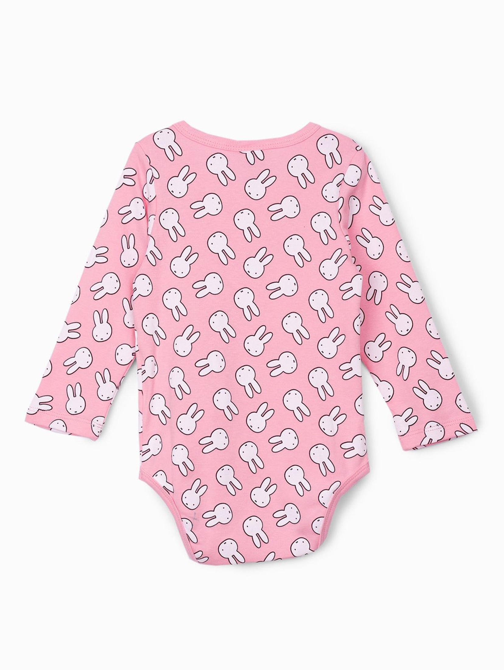Body bawełniane niemowlęce różowe w króliczki