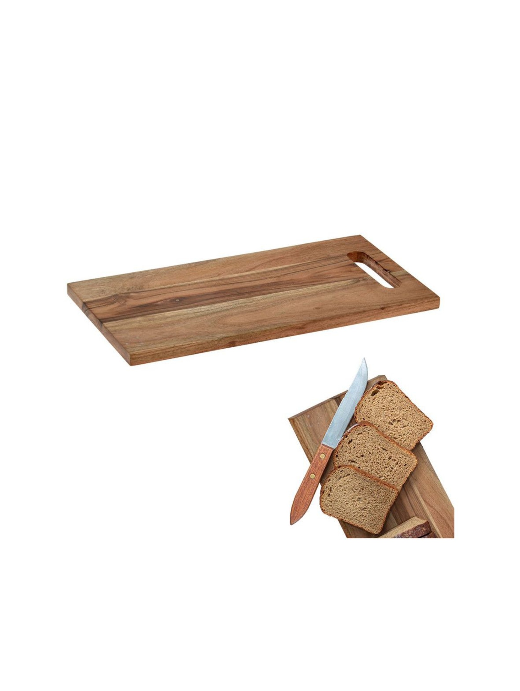 Kuchenna drewniana deska do krojenia serwowania z uchwytem 40x20cm