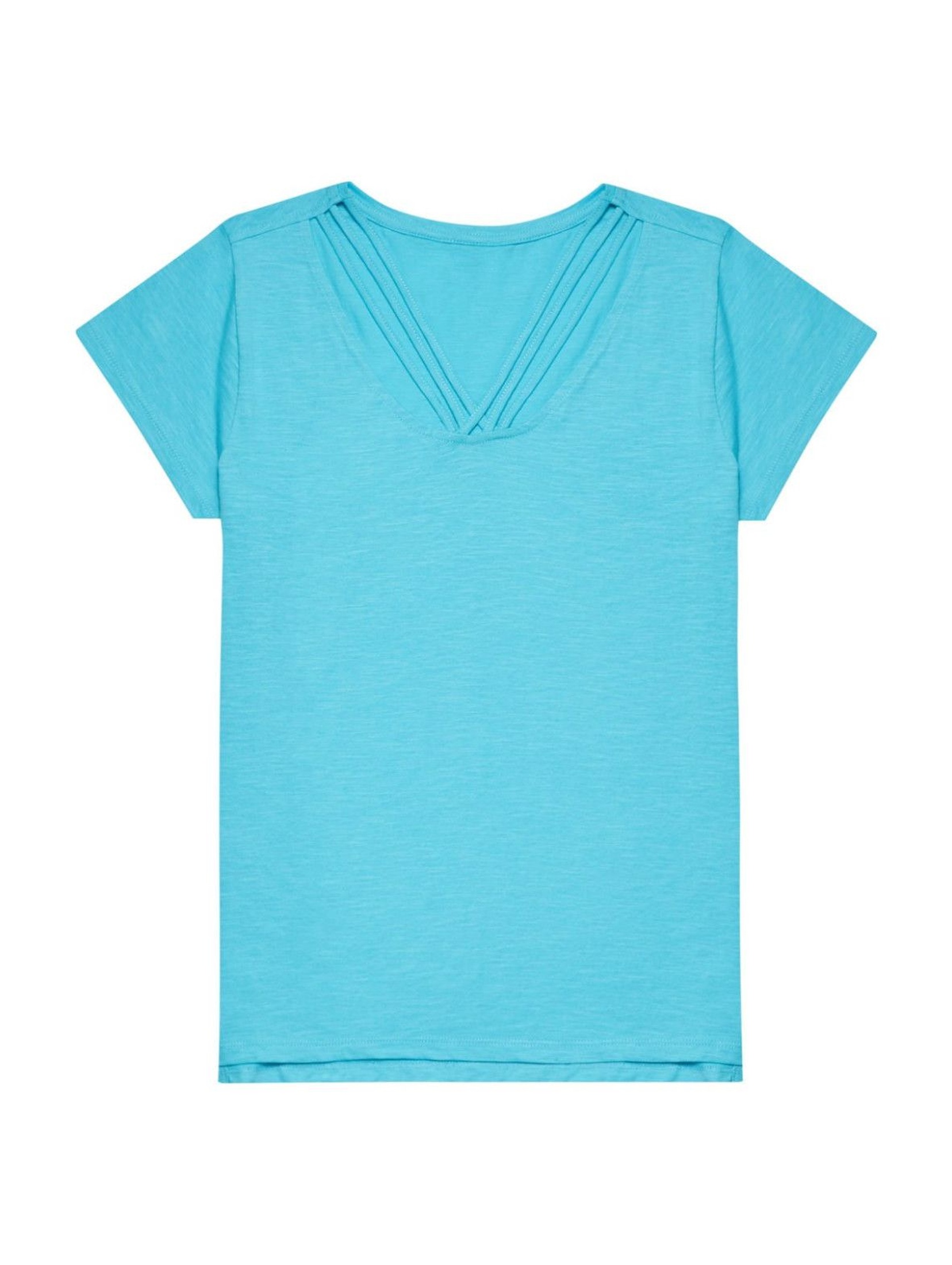 T-shirt damski bawełniany niebieski