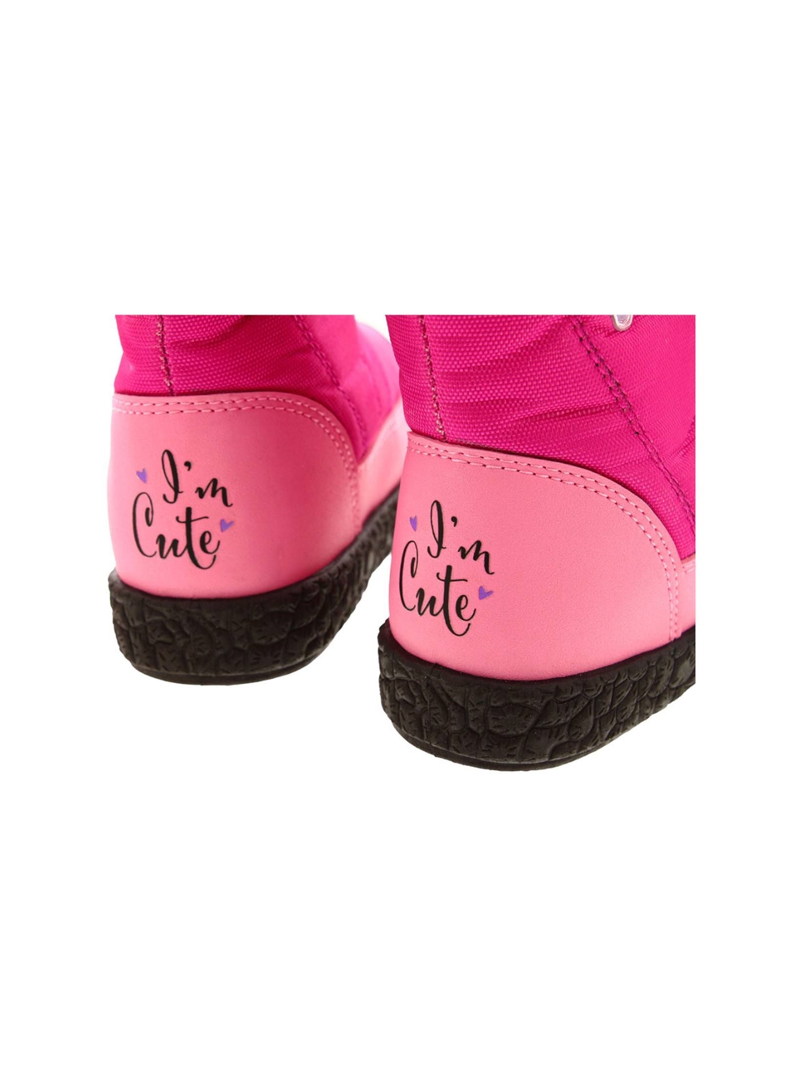 Buty zimowe dla dziewczynki różowe z koalą