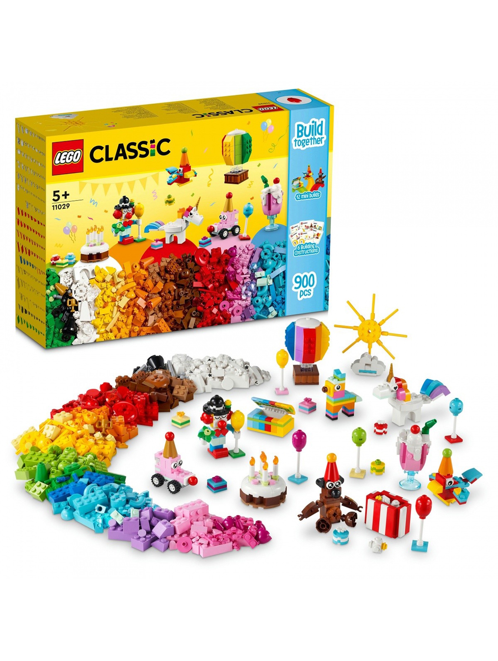 Klocki LEGO Classic 11029 Kreatywny zestaw imprezowy - 900 elementów, wiek 5 +