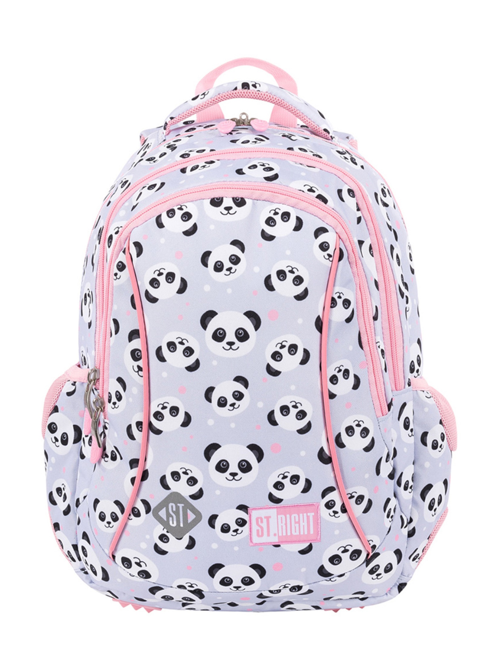 Plecak szkolny 3-komorowy Panda Grey