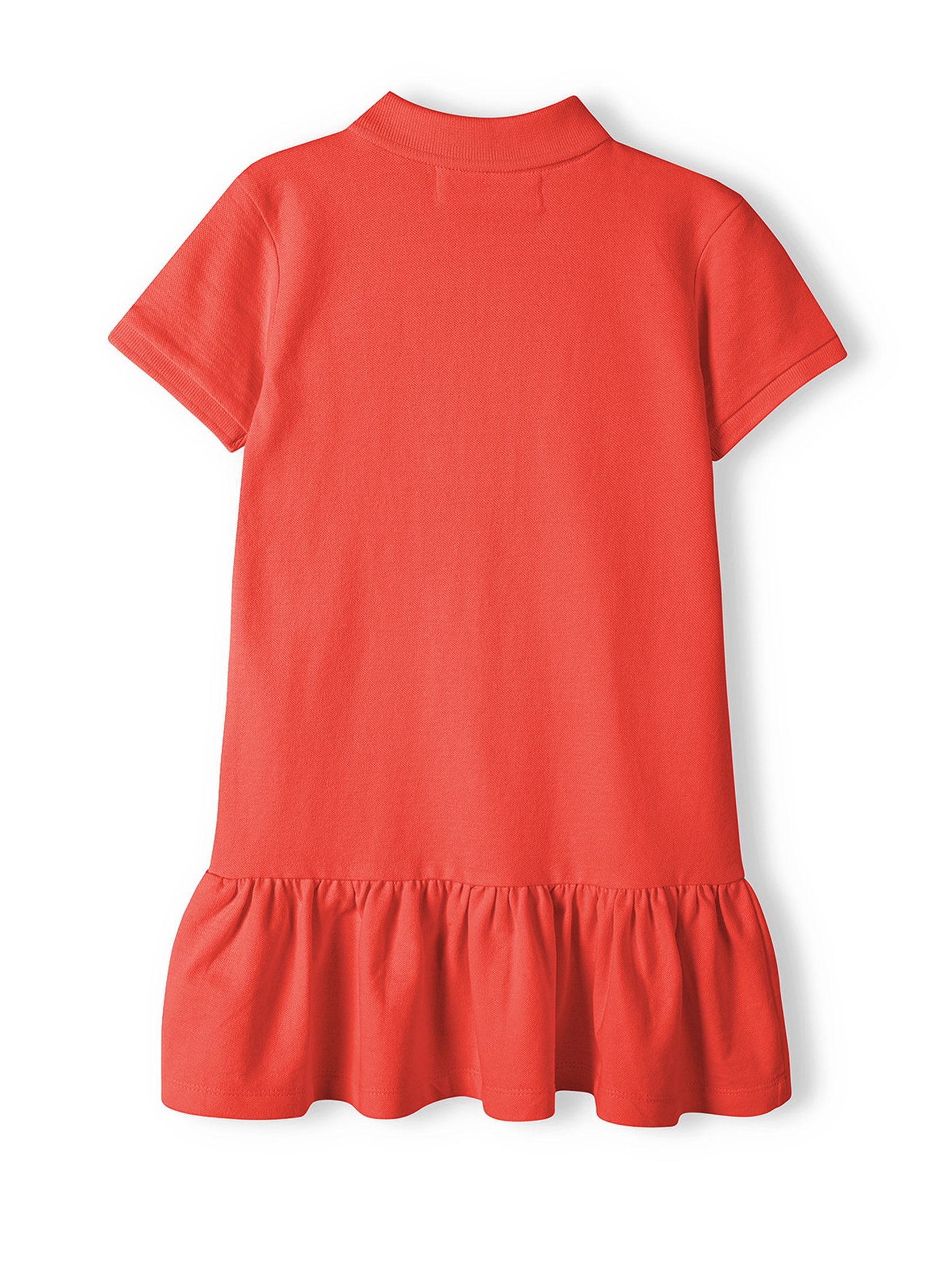 Czerwona sukienka polo z krókim rękawem dla dziewczynki