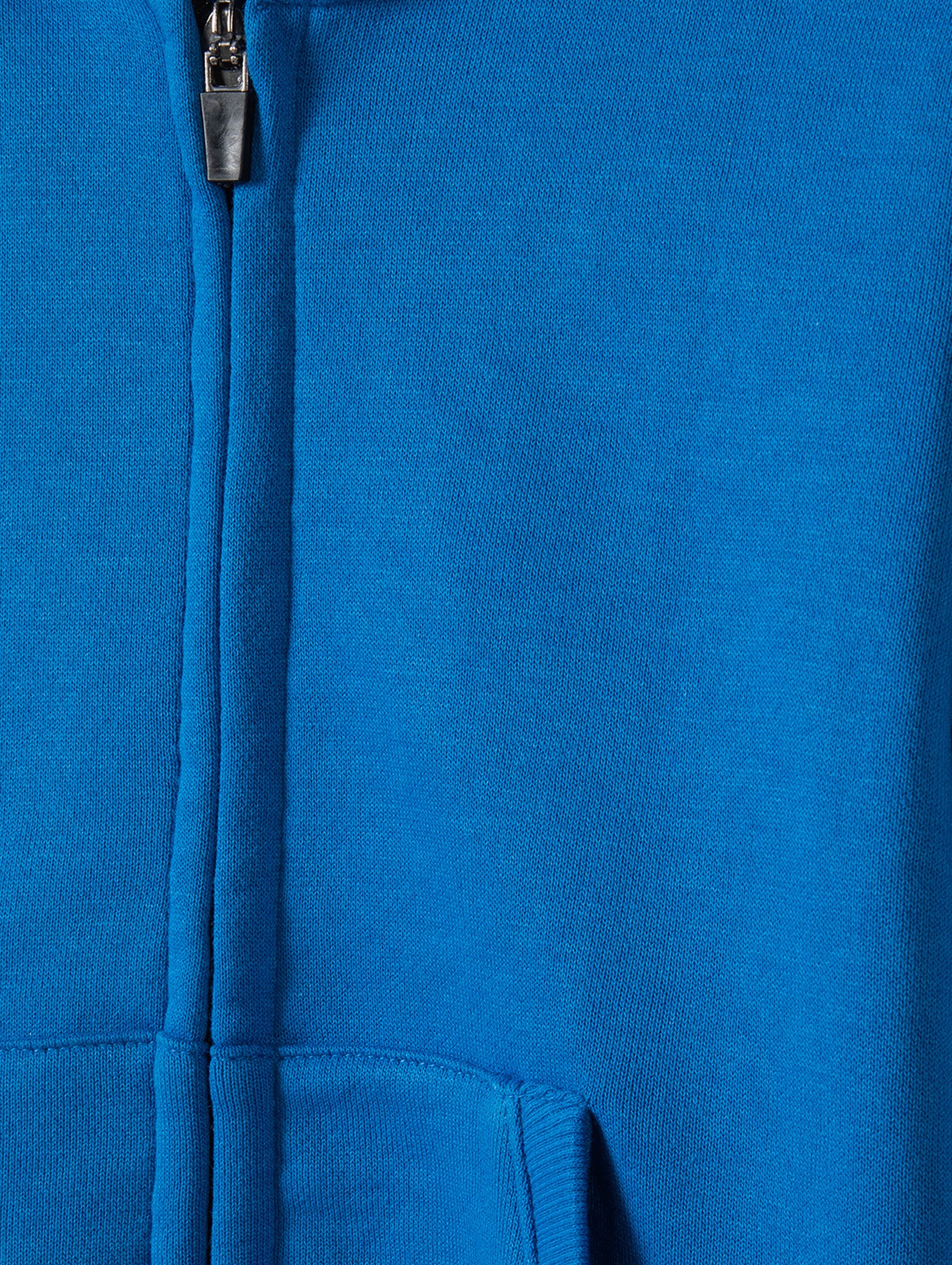 Niebieska bluza rozpinana dresowa dla niemowlaka z kapturem