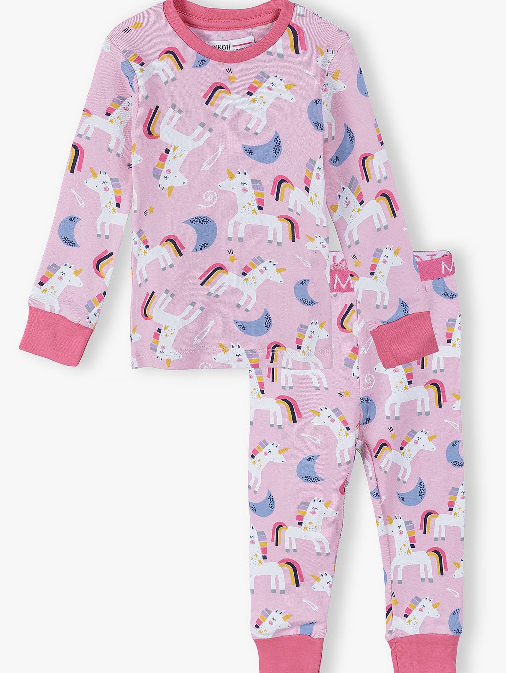 piżama niemowlęce- różowa w jednorożce